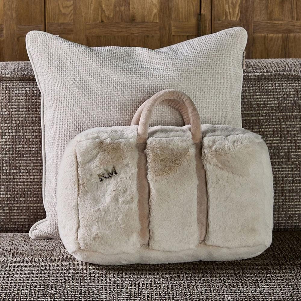 Rivièra Maison Kissenhülle Kissen Handtasche Handbag Fauxs Fur Pillow günstig online kaufen