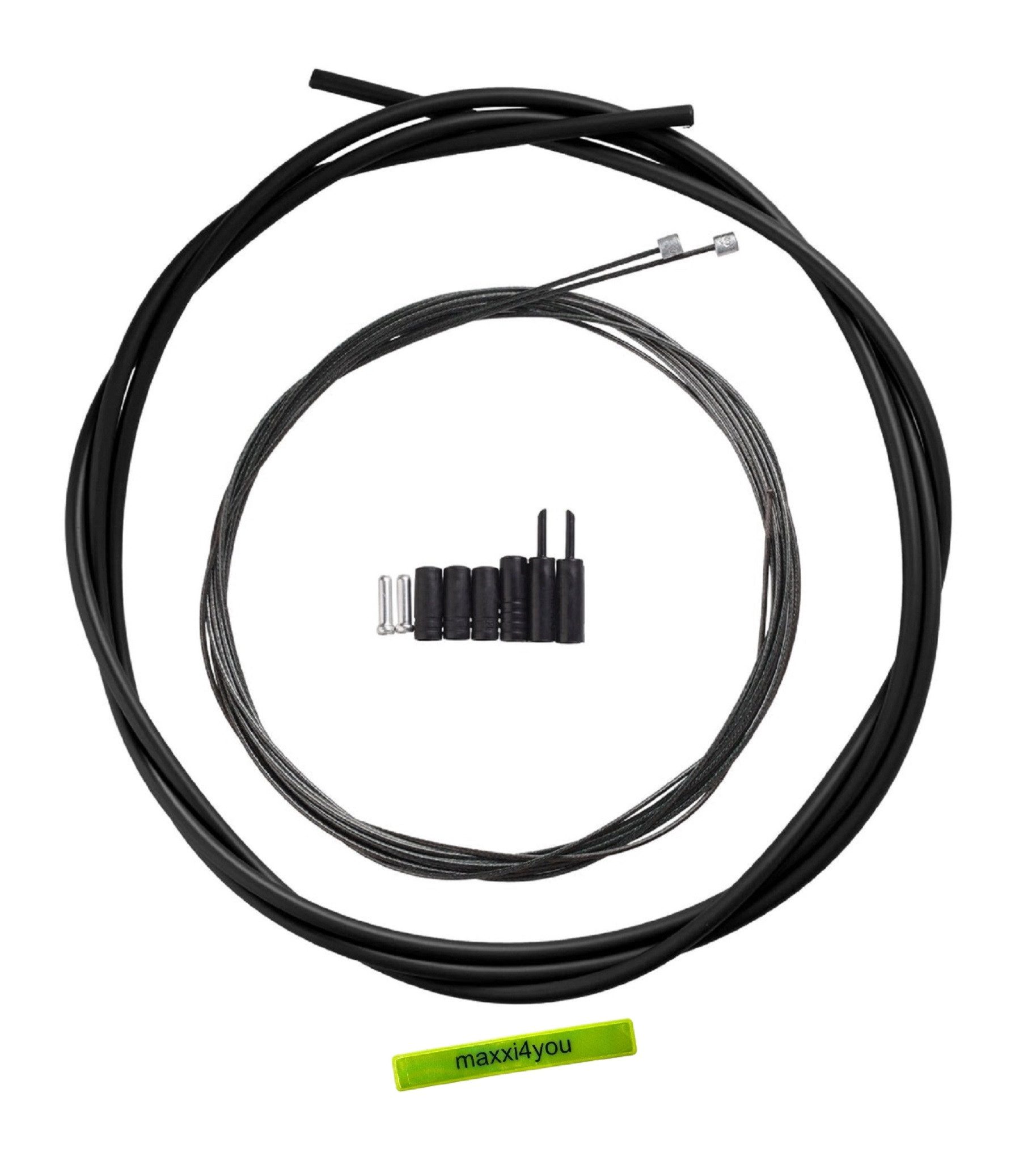 maxxi4you Schaltzug Shimano ROAD Set Optislick Schaltzug 1700mm inkl. maxxi4you Reflexband