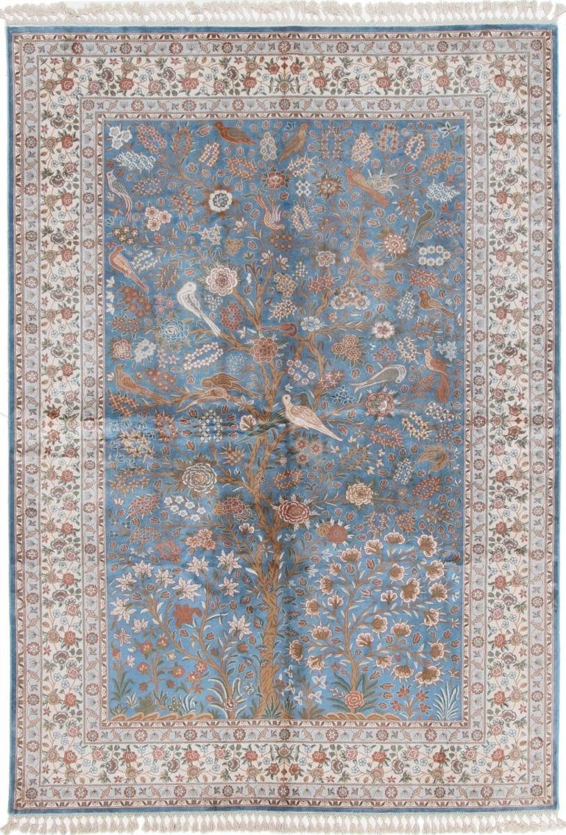 Isfahan 12 Höhe: 181x266 Handgeknüpfter Nain Seidenkette Trading, rechteckig, Indo mm Seidenteppich Orientteppich,