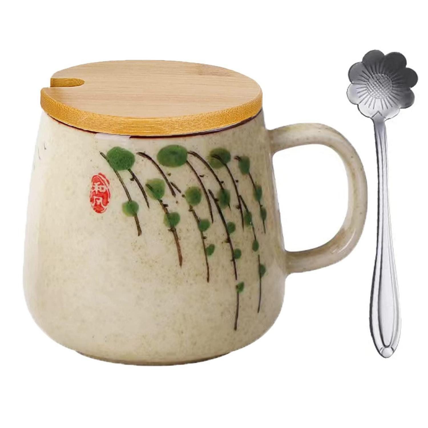 LuxusKollektion Tasse Kaffeetasse Keramik 400ml Handbemalt Style C, Keramik