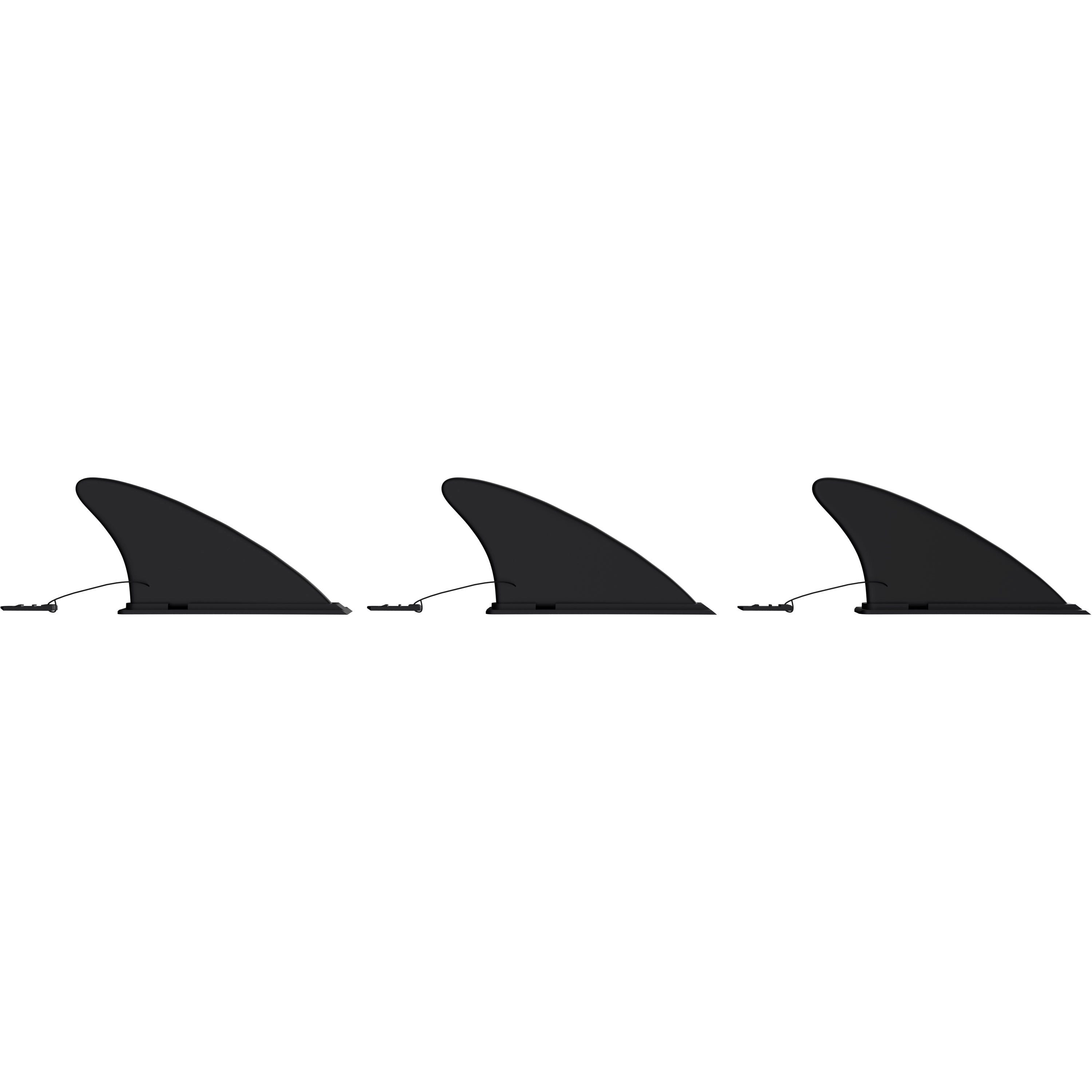 Retrospec SUP-Finne Retrospec Kayak-Finnen - Set 3 Stück - Schwarz