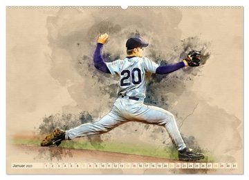CALVENDO Wandkalender Ich liebe Baseball (Premium, hochwertiger DIN A2 Wandkalender 2023, Kunstdruck in Hochglanz)