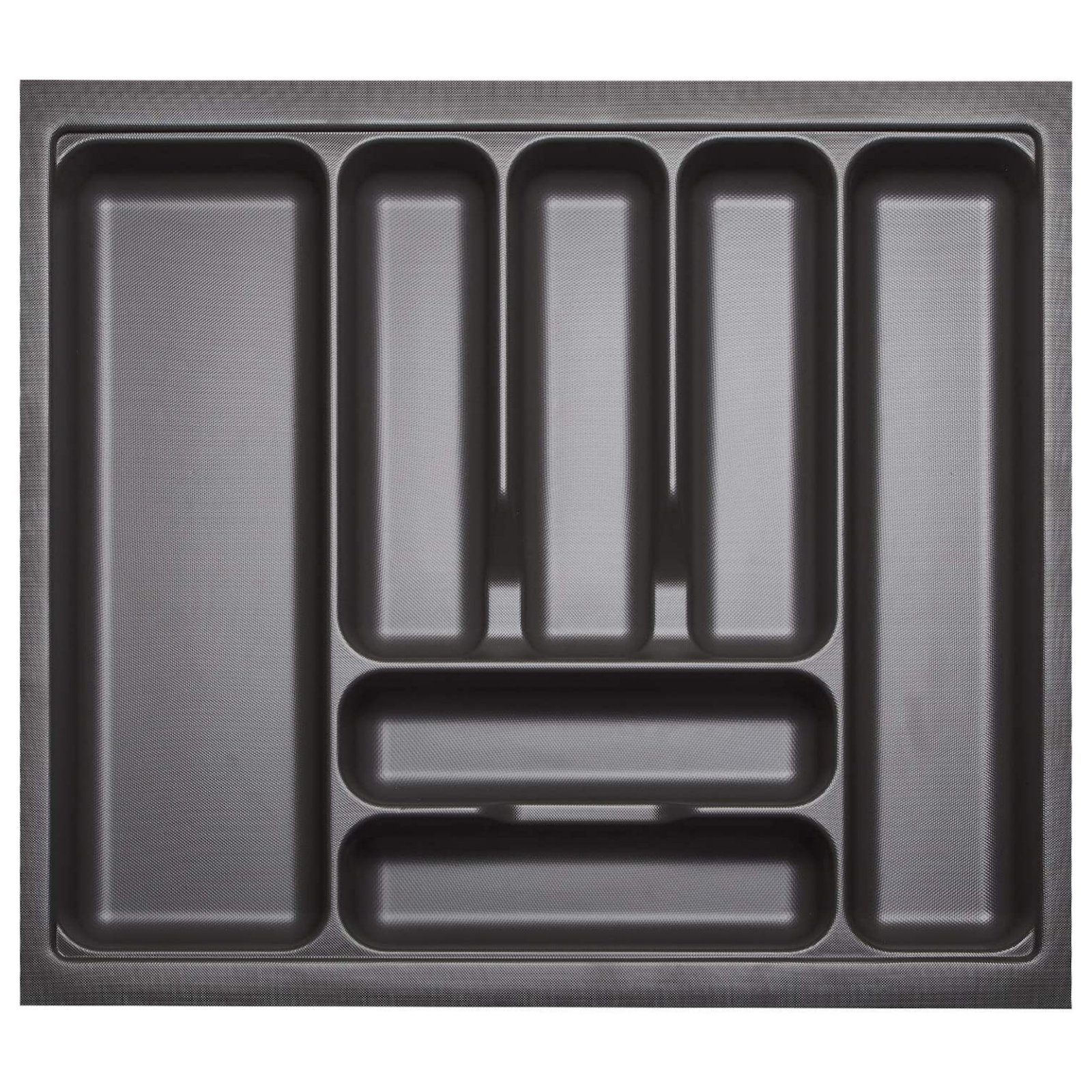 SO-TECH® Besteckeinsatz ORGA-BOX I lavagrau mit Perlstruktur für blum Tandembox, 519 x 473 mm im 60er Schrank