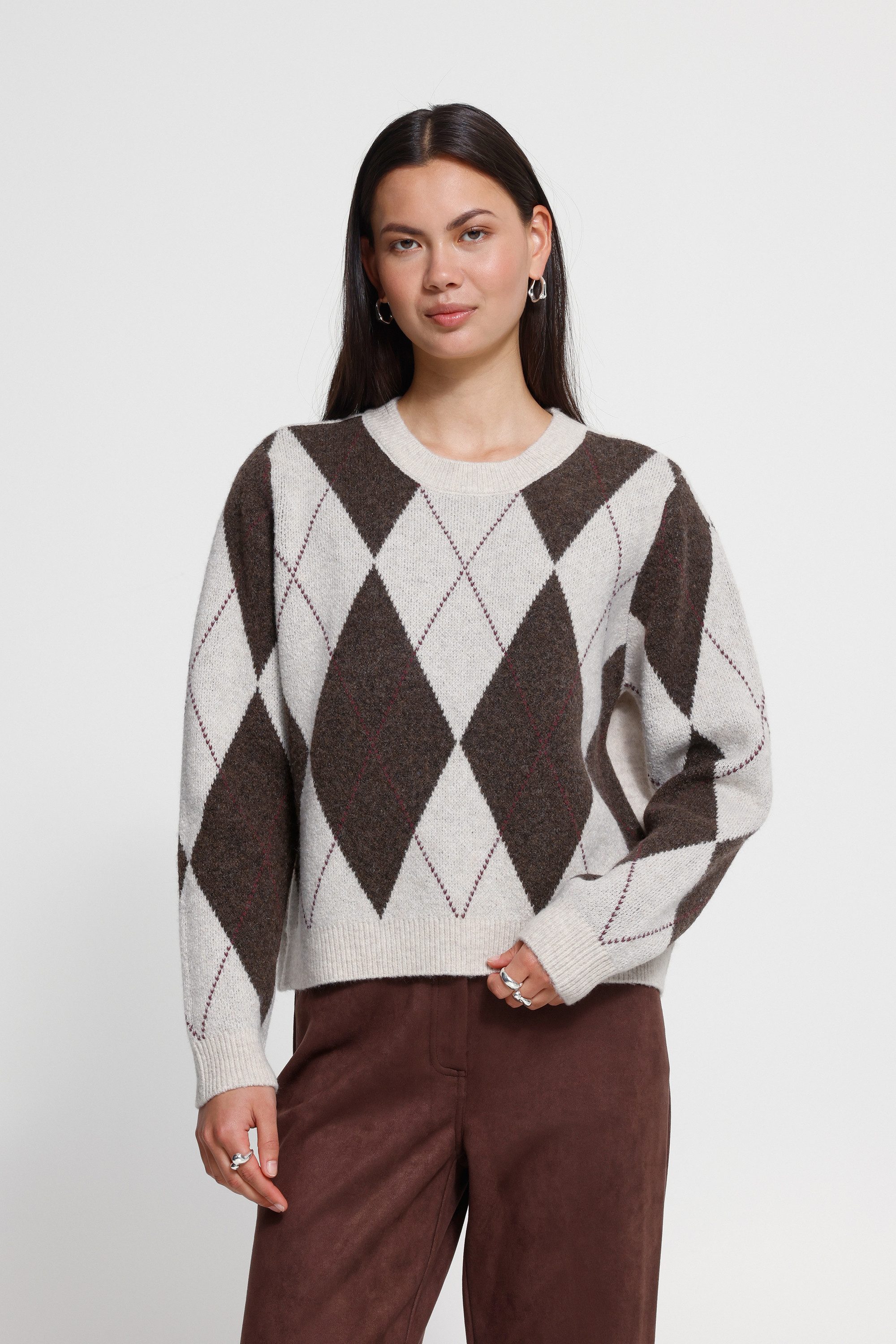 ICHI Strickpullover Langarm IHFENSTER