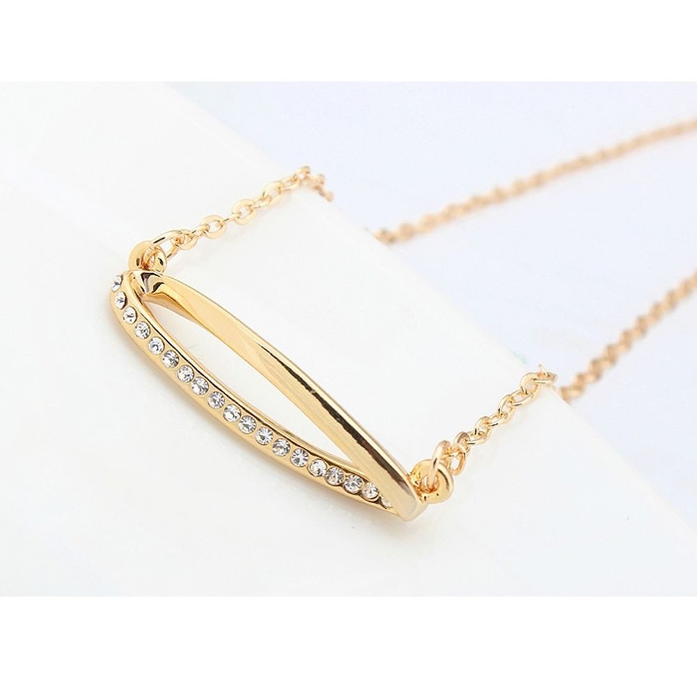BUNGSA Ketten-Set Kette Barrette Gold aus Messing Damen (1-tlg), Halskette Necklace