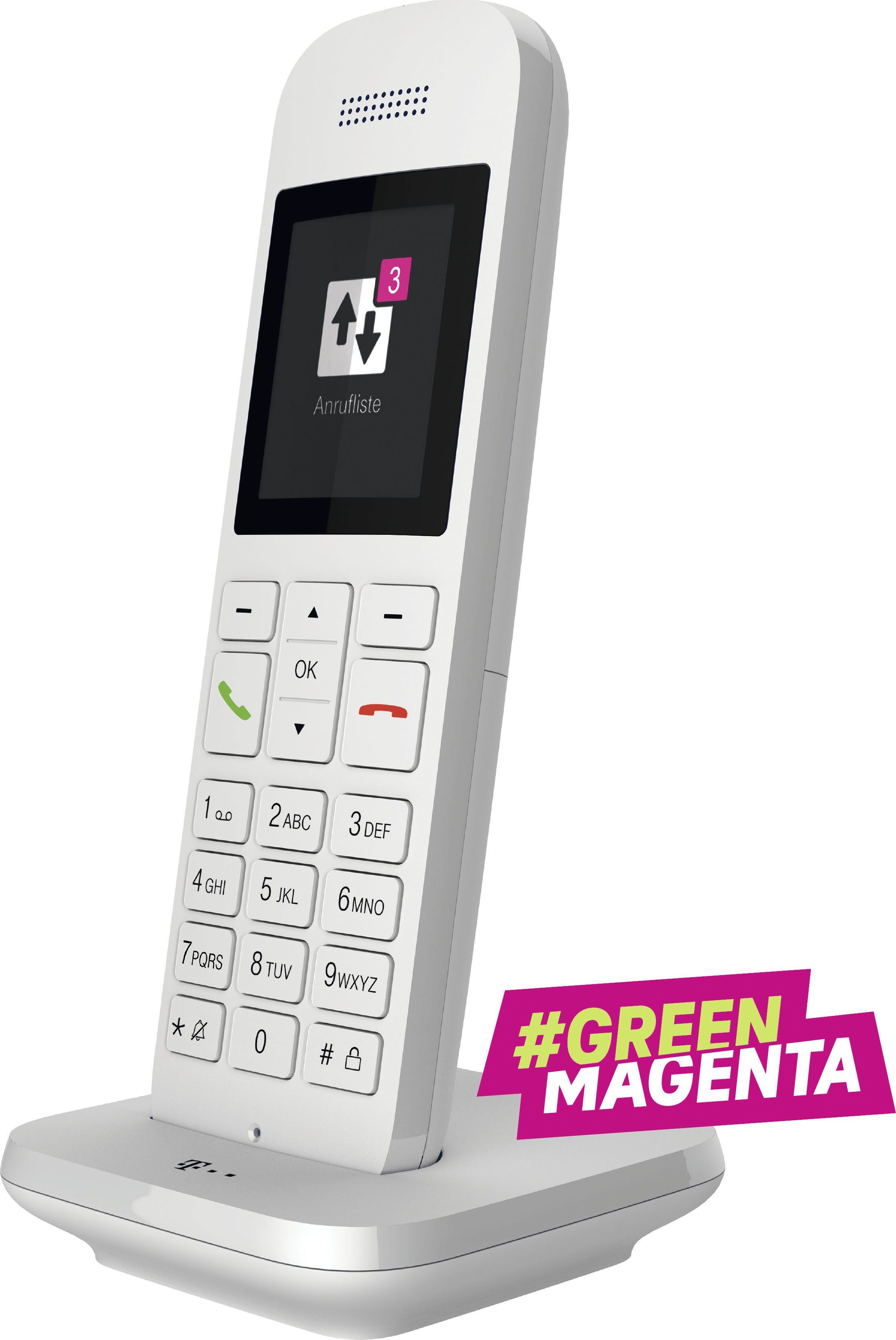 Telekom Speedphone 12 DECT-Telefon (Mobilteile: 1, mit HD Voice, Multifunktionstaste 5 cm Farbdisplay)