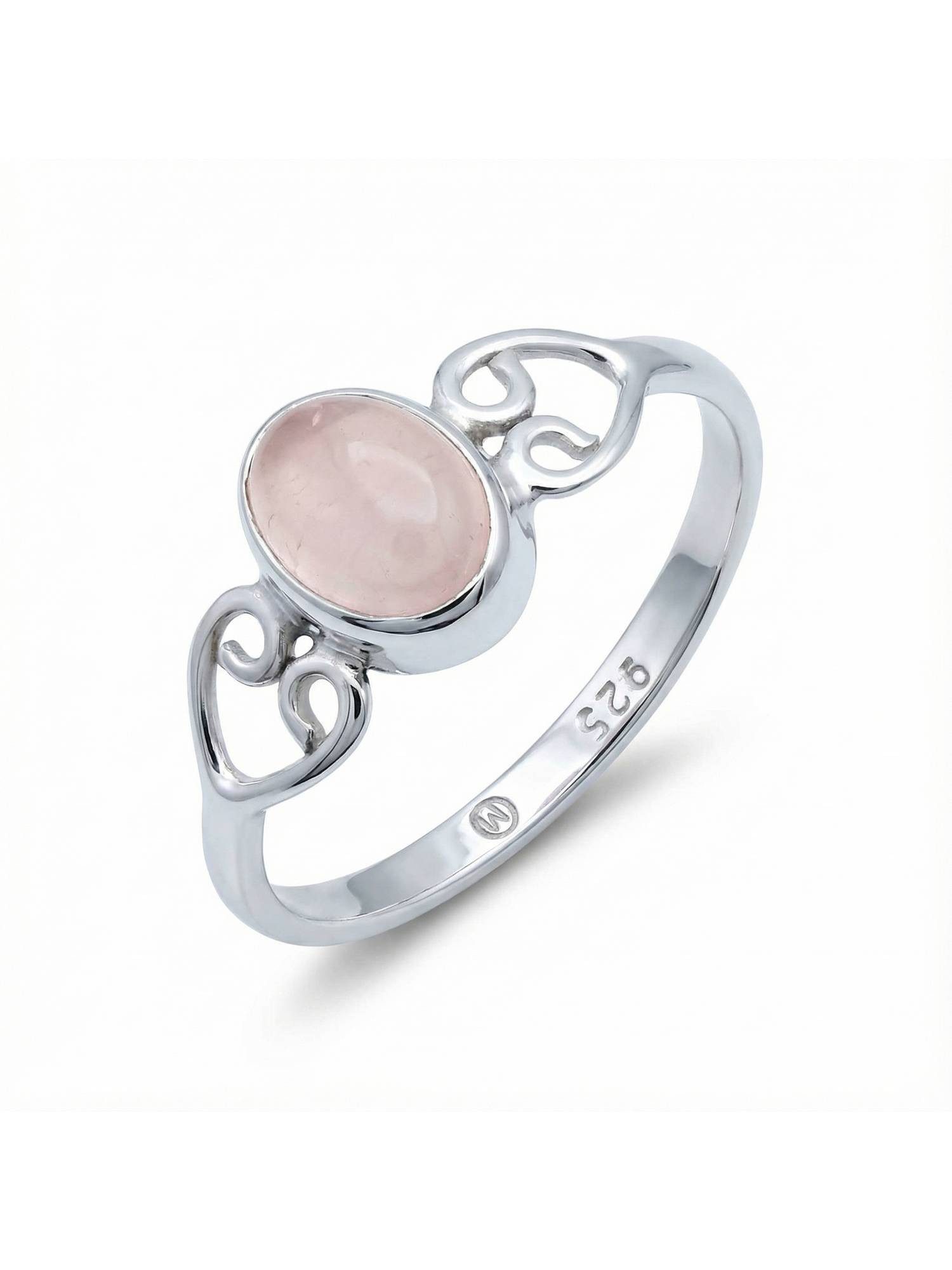 mantraroma Silberring ORITI aus 925 Silber mit Rosenquarz (Ring mit Schmuck günstig online kaufen