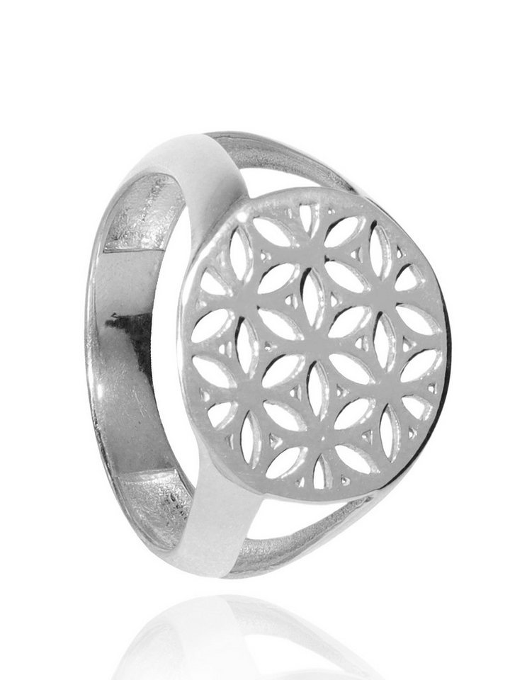 StoneTrip Silberring Ring Blume des Lebens, mehrere Ausführungen, 925 Silber