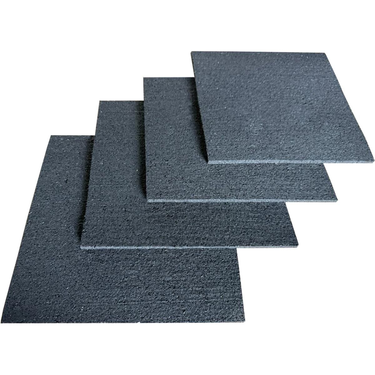 HPFloor Gummimatte Terrassenpads Schwarz 5mm stark
