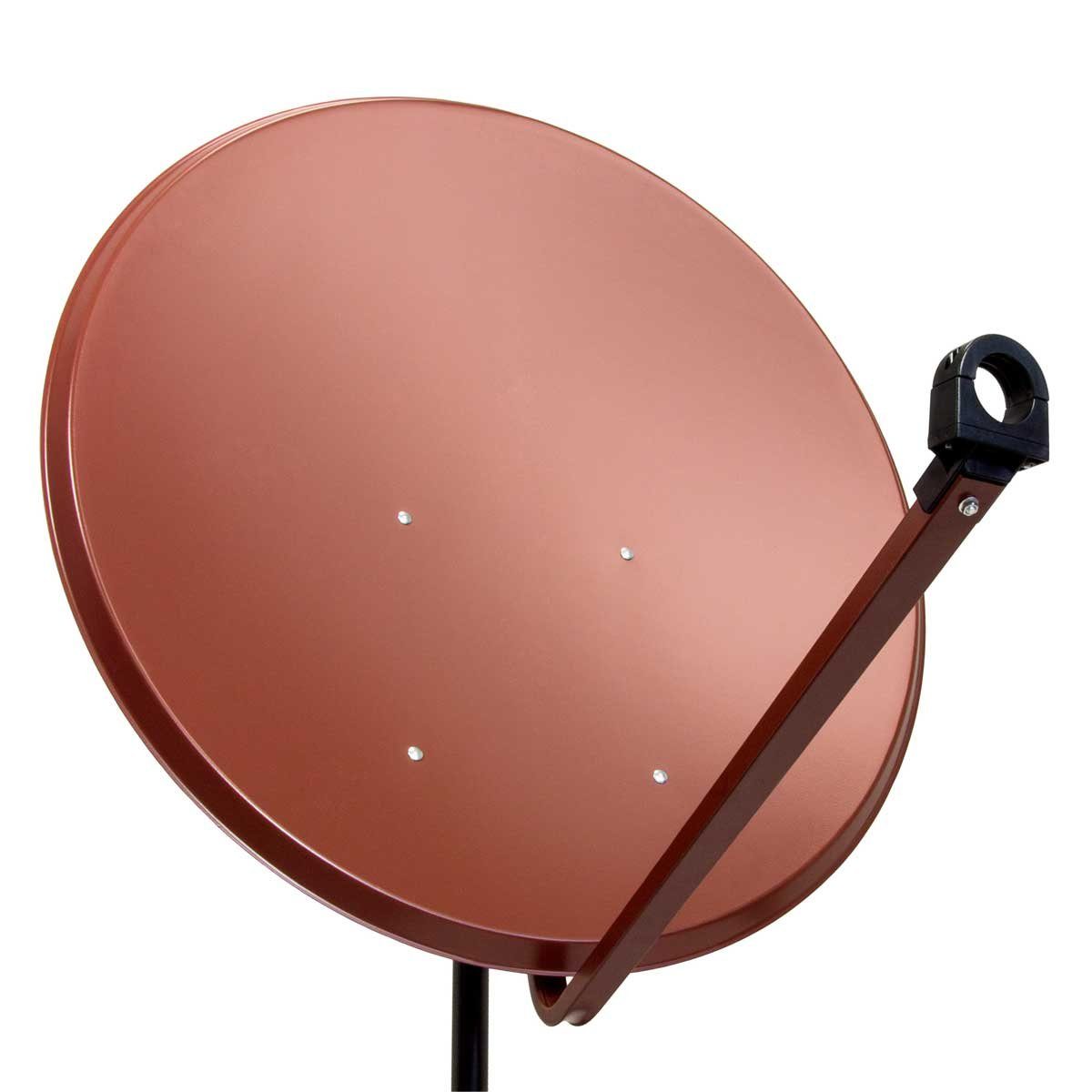 PXS100 Satellitenschüssel 100cm Stahl Ziegelrot Satellitenantenne SAT-Antenne