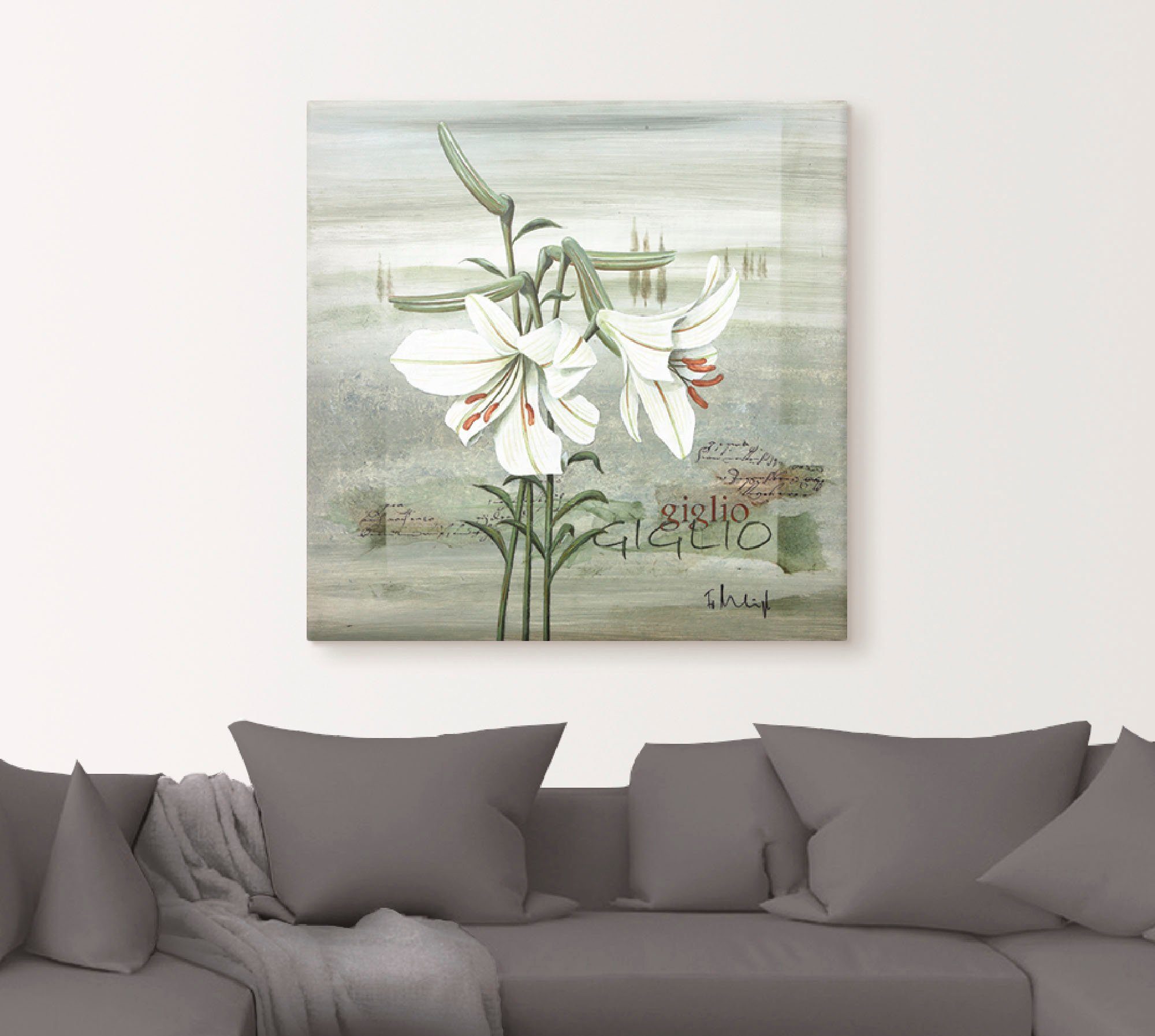 Artland Wandbild Lilie, Blumen versch. als (1 Poster St), oder Größen Leinwandbild, in Wandaufkleber