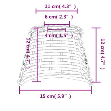 vidaXL Lampenschirm Lampenschirm Braun Ø15x12 cm Korbweide