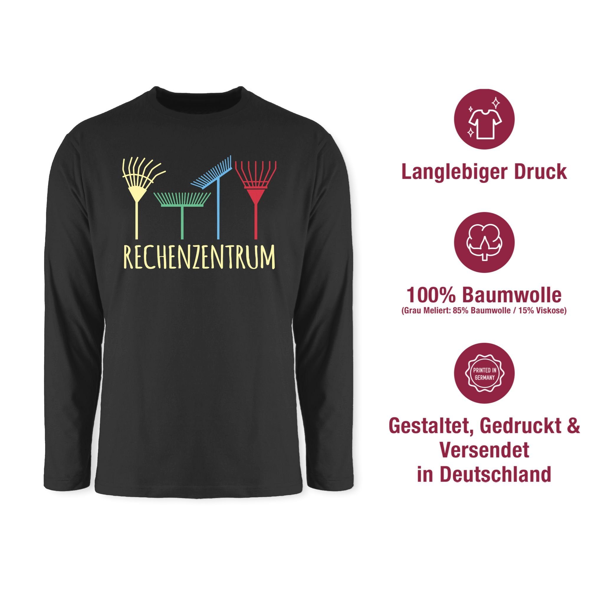 Rechenzentrum Rundhalsshirt Outfit 2 Hobby Gärtner Gartenarbeit Schwarz Shirtracer - Geschenk Geschenkidee