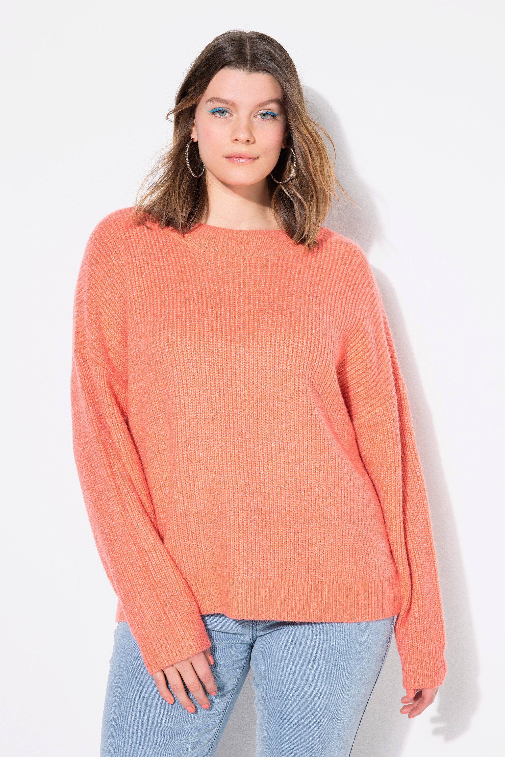 Strickpullover Pullover oversized Rippstrick
