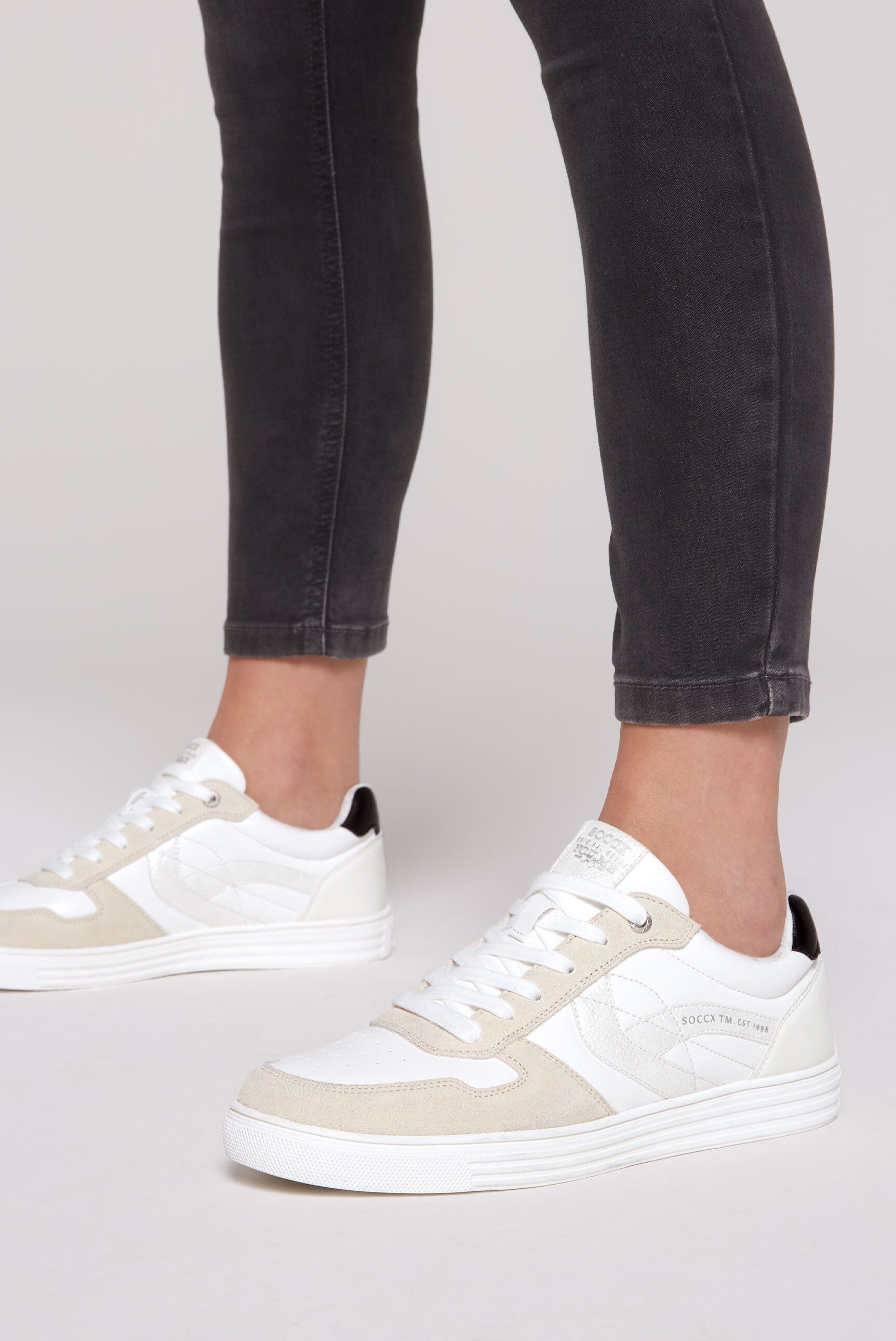 SOCCX Sneaker mit Zehenkappe aus Veloursleder günstig online kaufen