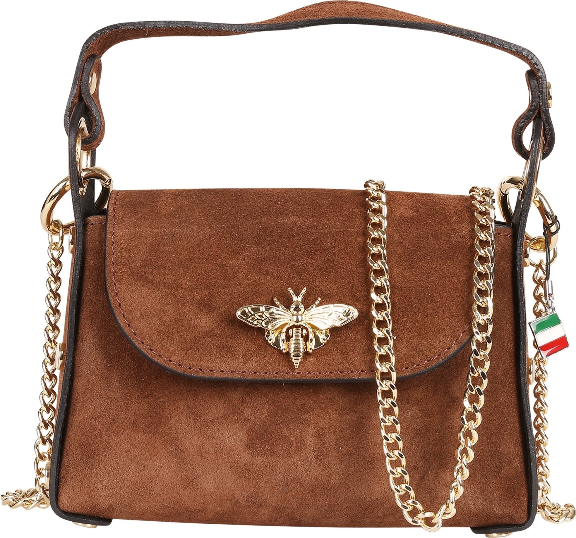 Umhängetasche Florence Biene Damen Handtasche Wildleder
