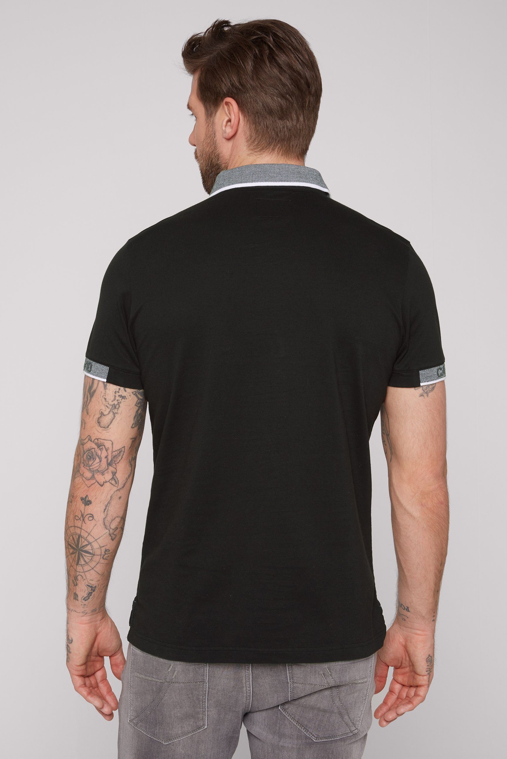 DAVID CAMP Poloshirt mit Bio-Baumwolle