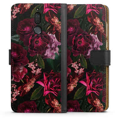 DeinDesign Handyhülle »Rose Blumen Blume Dark Red and Pink Flowers«, Huawei Mate 10 lite Hülle Handy Flip Case Wallet Cover