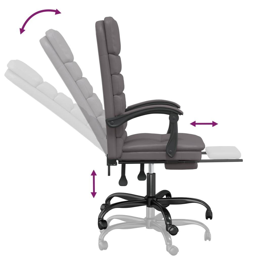 Bürostuhl mit furnicato Kunstleder St) Grau (1 Massagefunktion