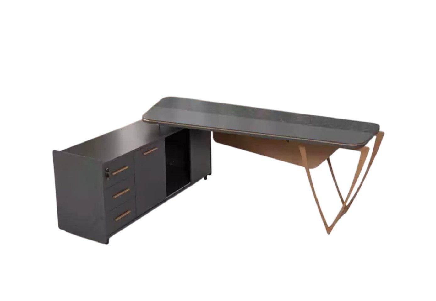 Xlmoebel Eckschreibtisch Moderne Büroecke mit Schubladen - Schreibtisch für das Arbeitszimmer (1-St., Eckschreibtisch), Hergestellt in Europa