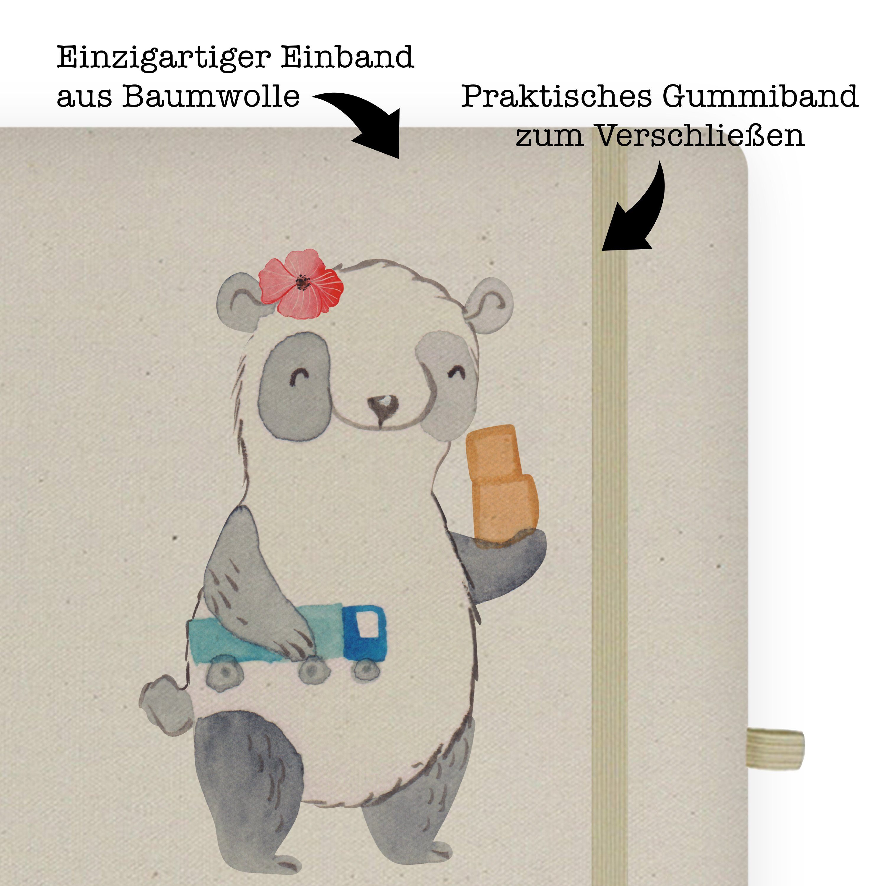 Mrs. Herz & - - Speditionskauffrau Mr. Mrs. Mr. & Geschenk, Transparent Danke Panda Panda Schenken, mit Notizbuch