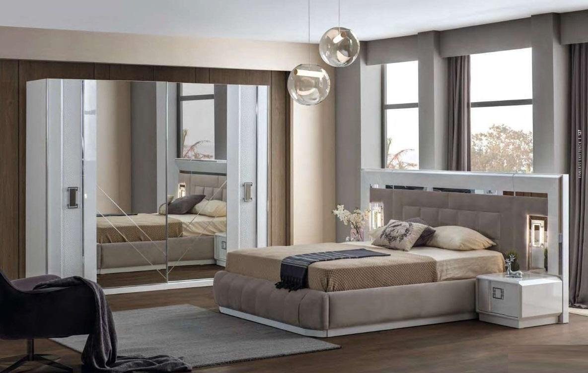 JVmoebel Schlafzimmer-Set Schlafzimmer Komplett Set Bett 2x Nachttisch Kleiderschrank Neu Design, Made In Europe | Komplett-Jugendzimmer