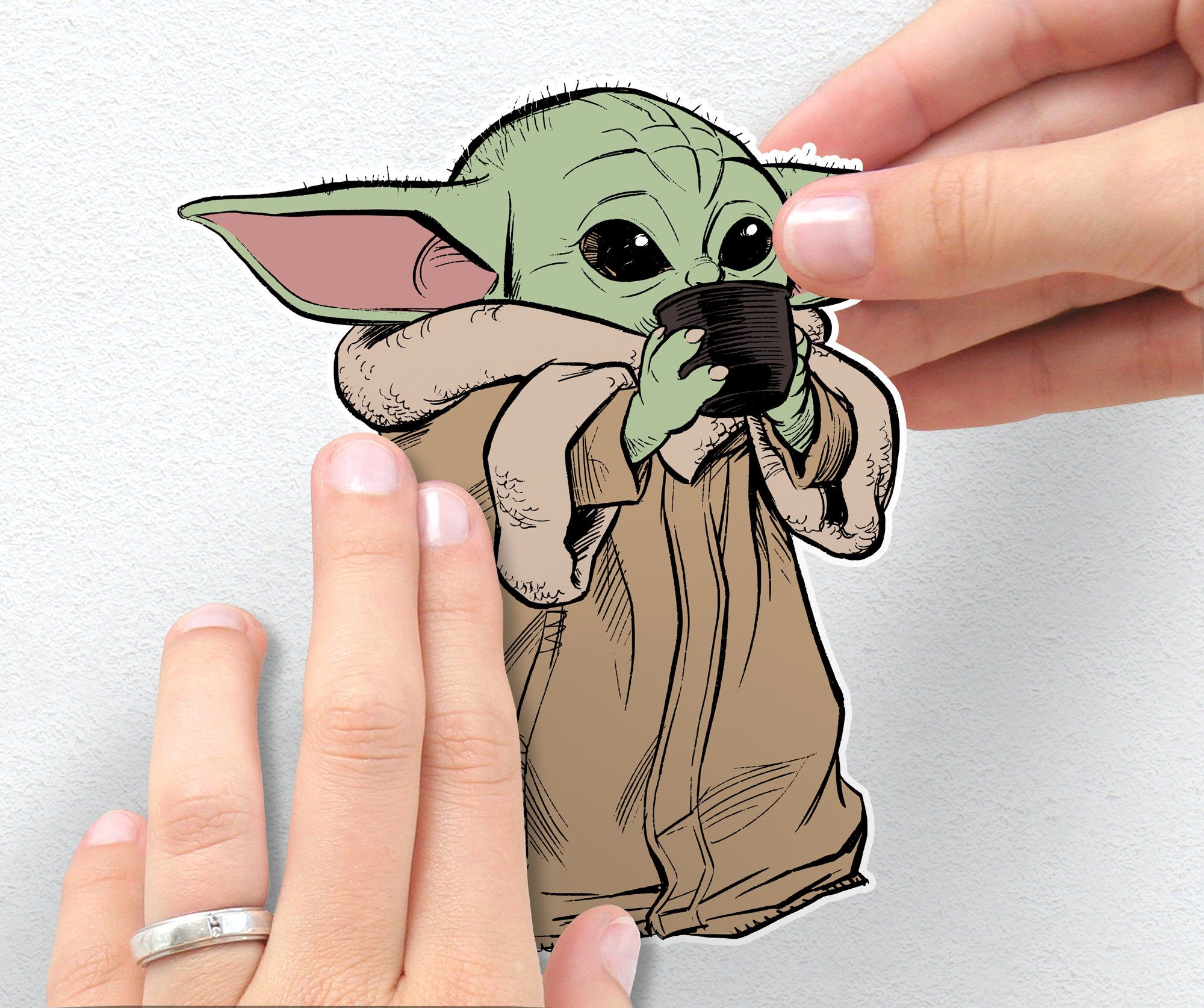 Komar Wandtattoo Star Wars The Mandalorian Grogu The Cutest (1 St), Künstler: Disney, 50 x 70 cm (Breite x Höhe) - Kinderzimmer, Wandsticker