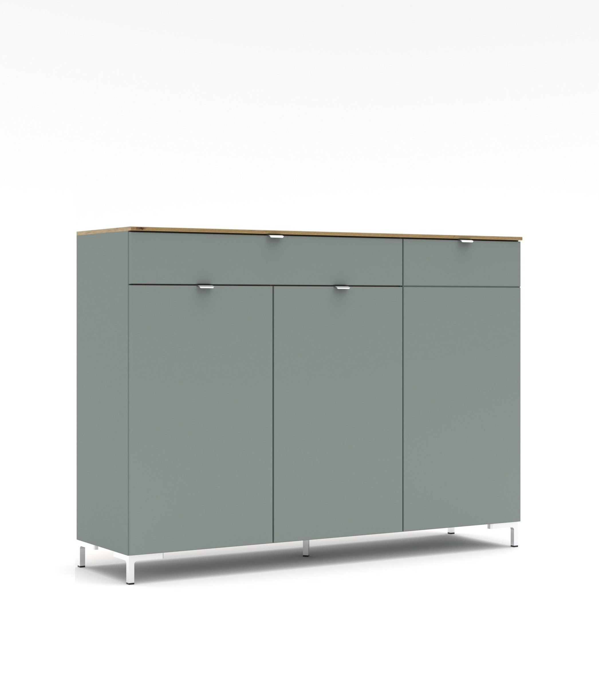 freiraum Sideboard Bari, (inkl. Füße) in Schilf supermatt - 150x110x41cm (BxHxT)
