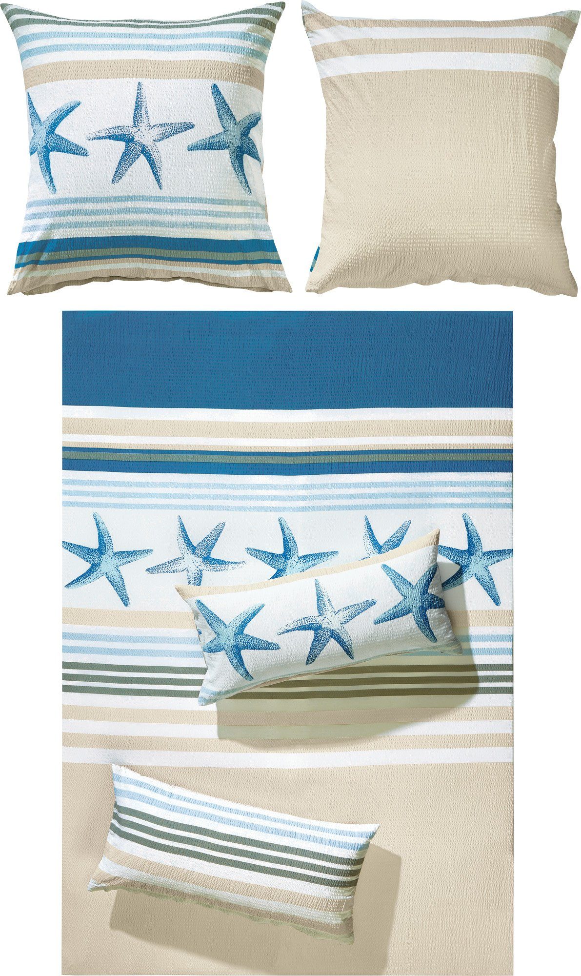 REDBEST Bettwäsche Bettwäsche, Seersucker, Steifen günstig online kaufen