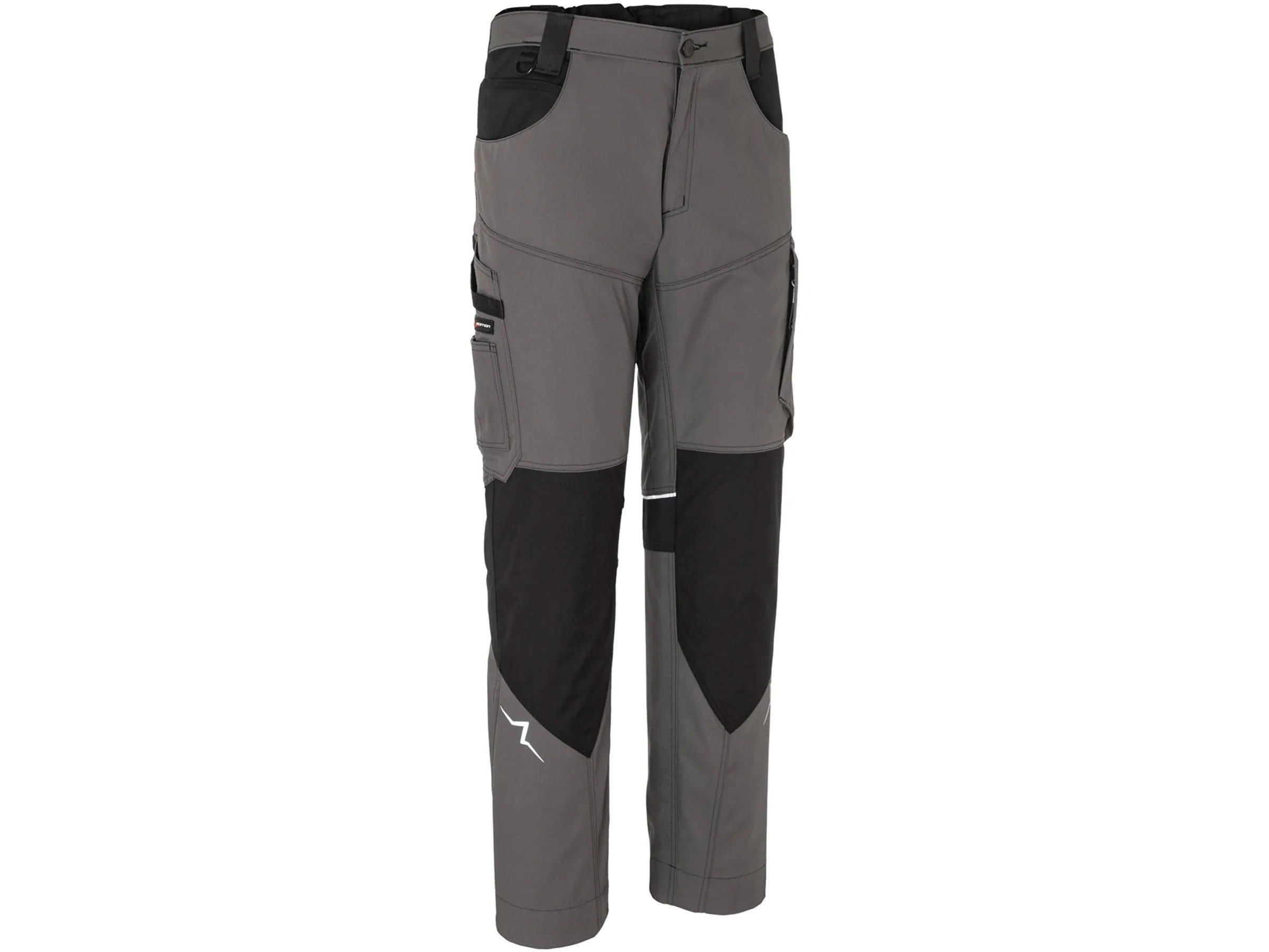 Kübler Arbeitshose workwear Herren Hose light grau / schwarz 5-Poket-Stil