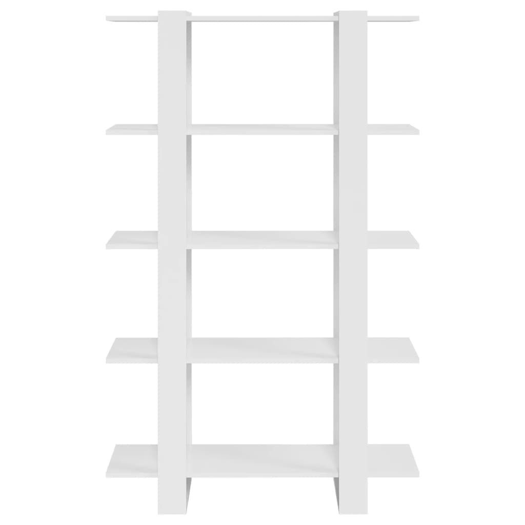 vidaXL Bücherregal Bücherregal/Raumteiler Hochglanz-Weiß 100x30x160 cm, 1-tlg.