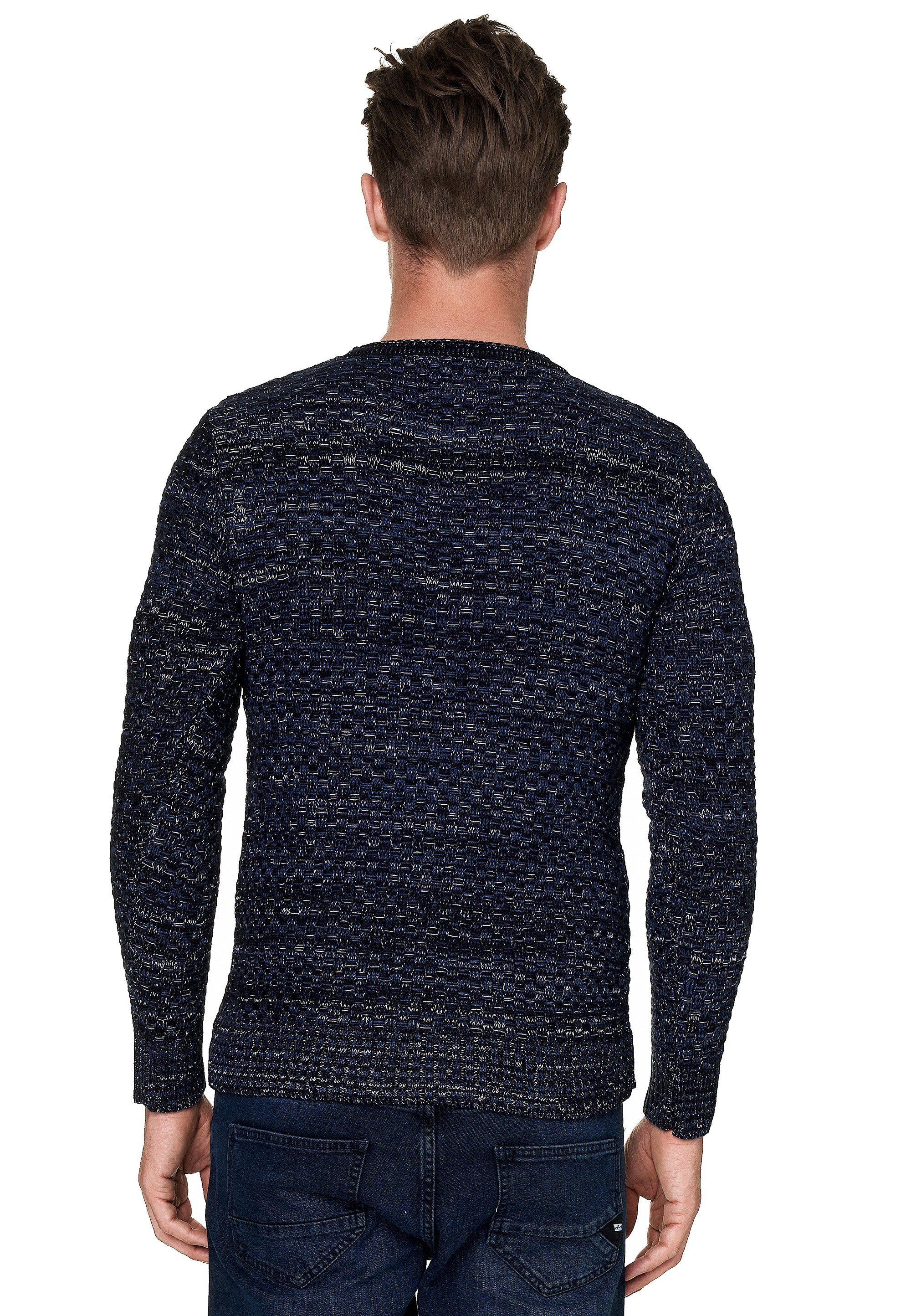 Rusty Neal Strickpullover im melierten Design