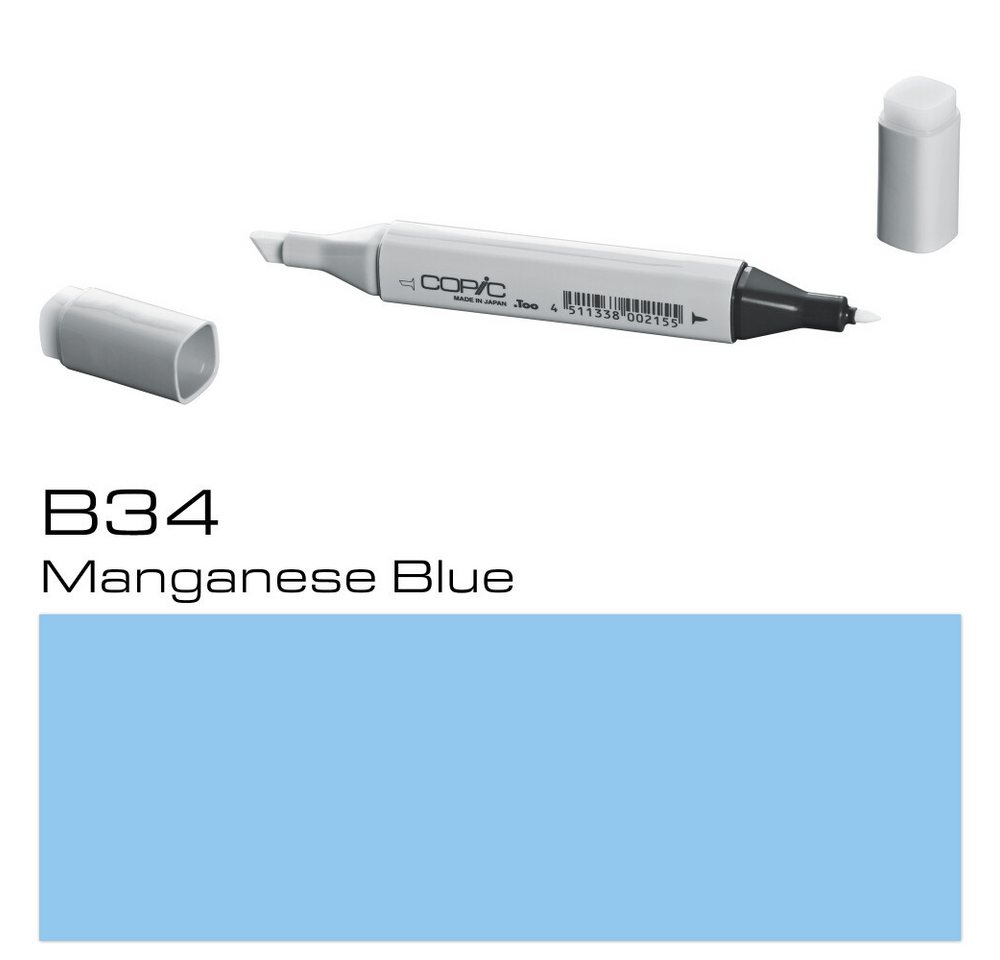 Thumbnail - COPIC Marker Marker B34, Manganblau - Layoutmarker für Grafiker und Designer, (1-tlg)