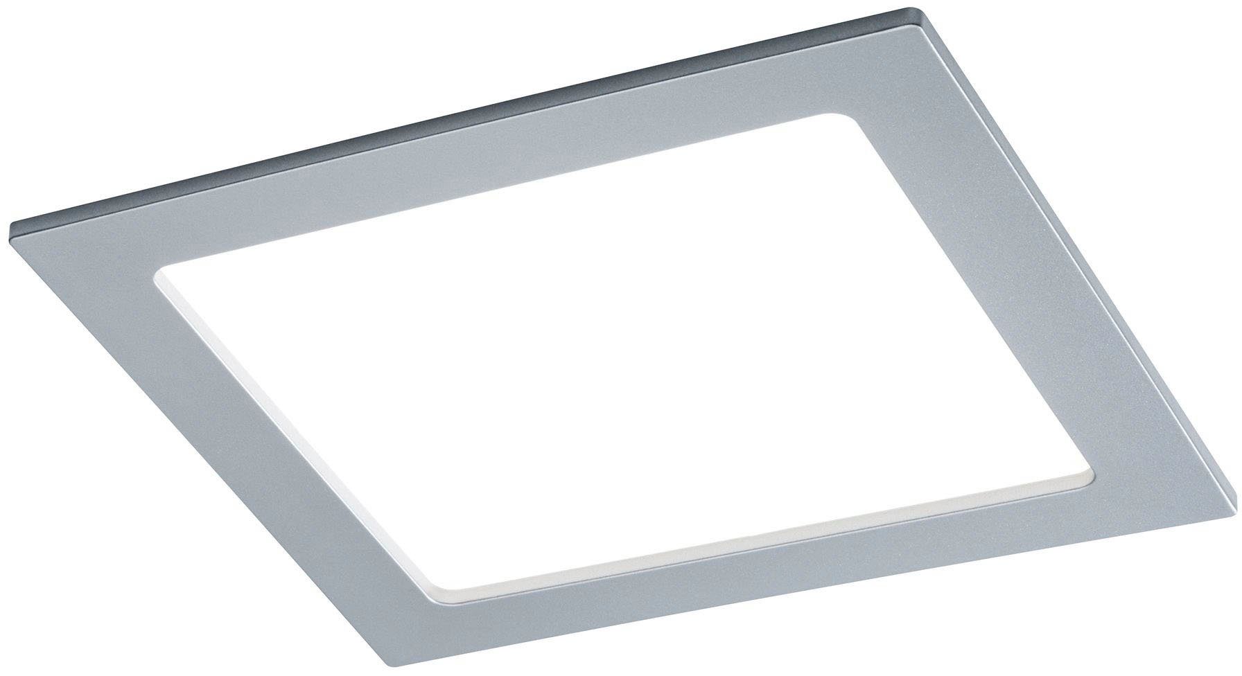 Paulmann LED Panel LED Einbaupanel eckig 220x220mm 16,5W 4.000K Chrom matt, LED fest integriert, Neutralweiß, LED Einbaupanel eckig 220x220mm 16,5W 4.000K Chrom matt