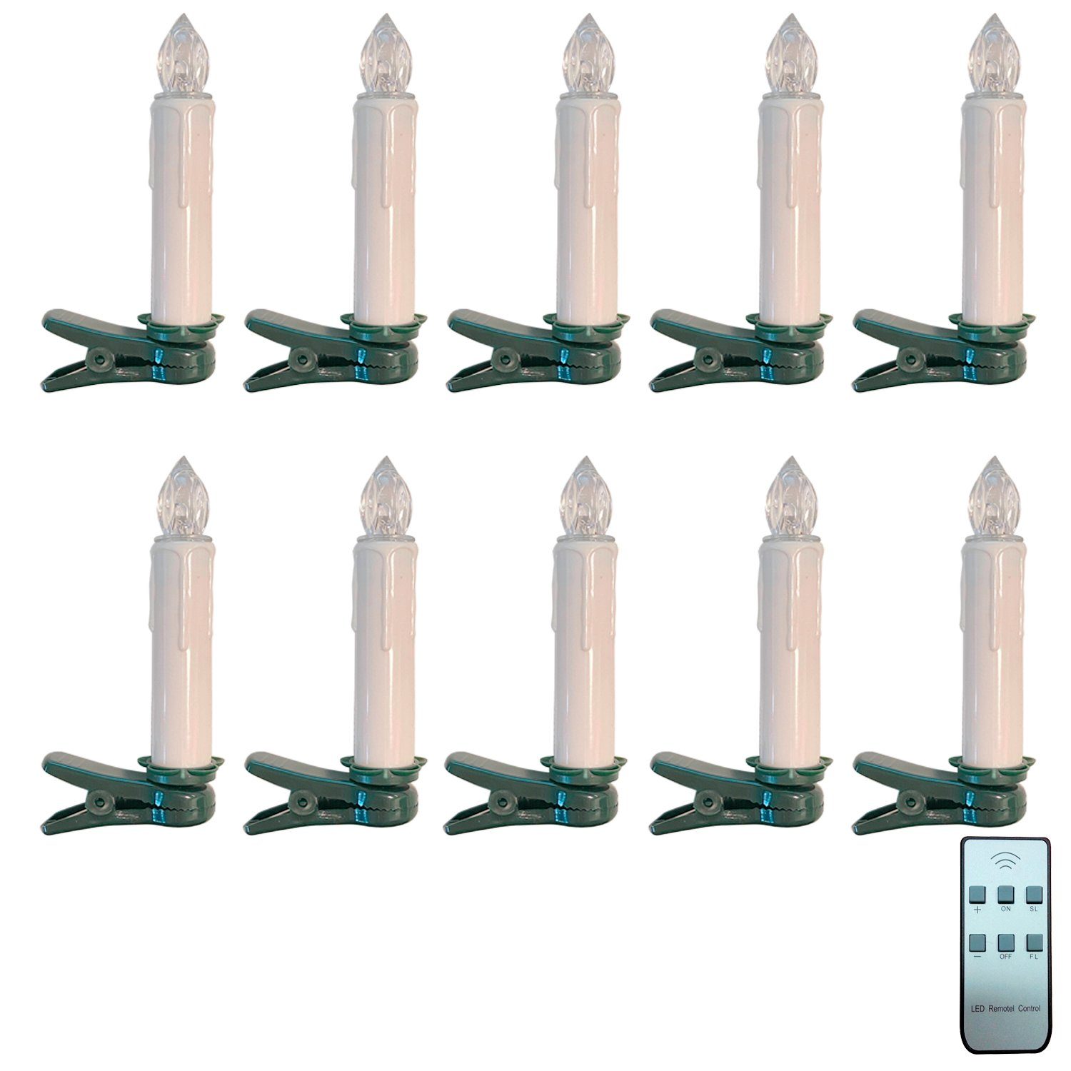 Mojawo Christbaumkerzen »10er Set LED kabellose Weihnachtsbaumkerzen