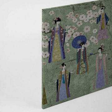 A.S. Création Leinwandbild kimono, (1 St), Keilrahmen Bild Asiatisch