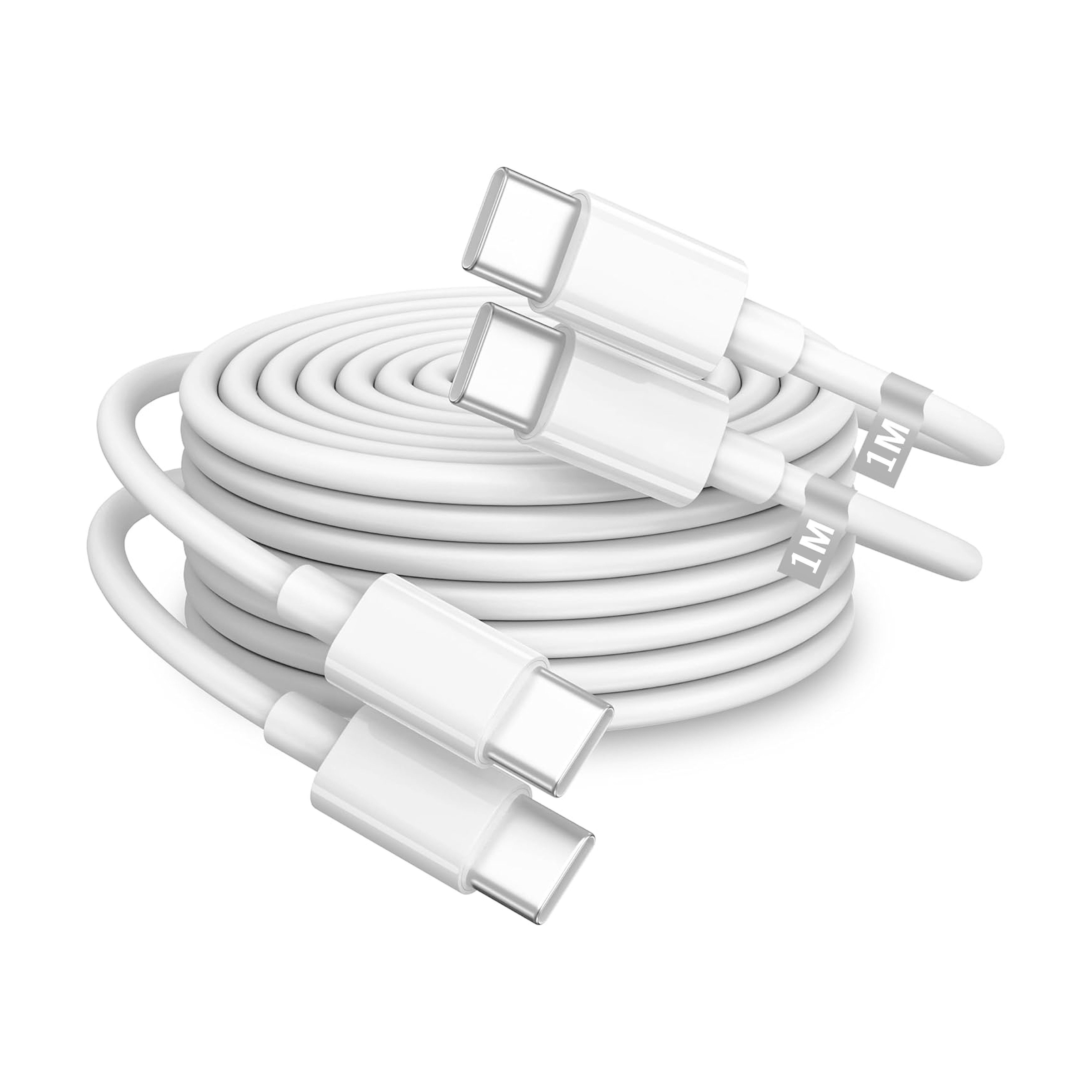 Futurea iPhone Samsung USB-C Kabel 100W Ladekabel 1m 2m USB-C Smartphone-Kabel, USB-C, USB Typ C, USB C, USB Typ C (100 cm), für iPhone 15 16 Pro Max Plus, iPad Mini, Samsung, Android