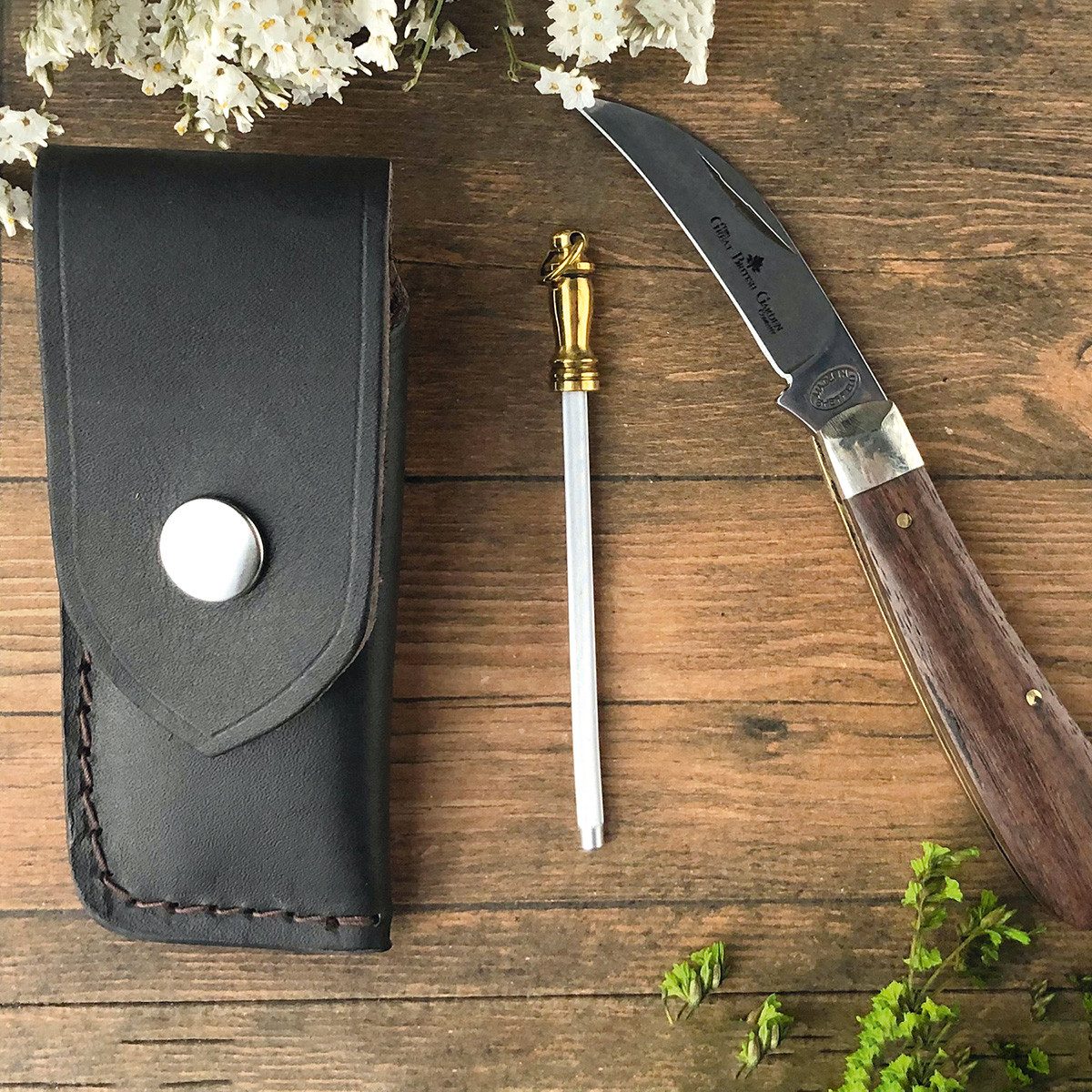 Messer-Set Geschenk-Set, Premium-Gärtnermesser mit Zubehör.