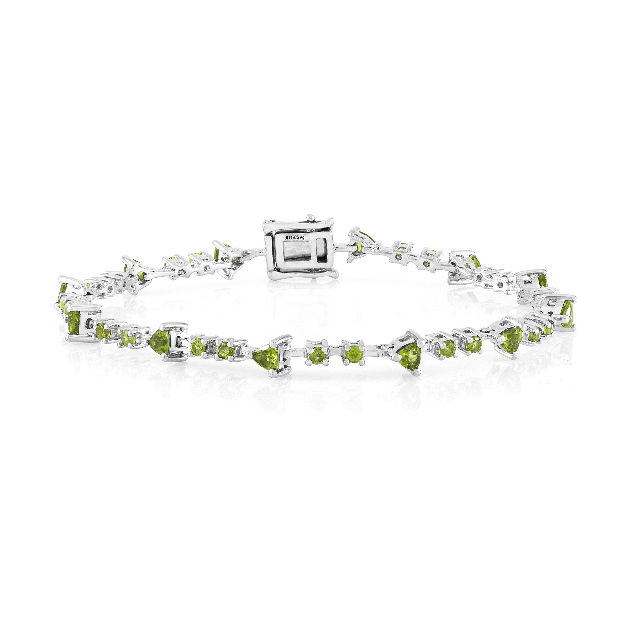 Silberarmband Armband aus versilbertem Vesuvianit