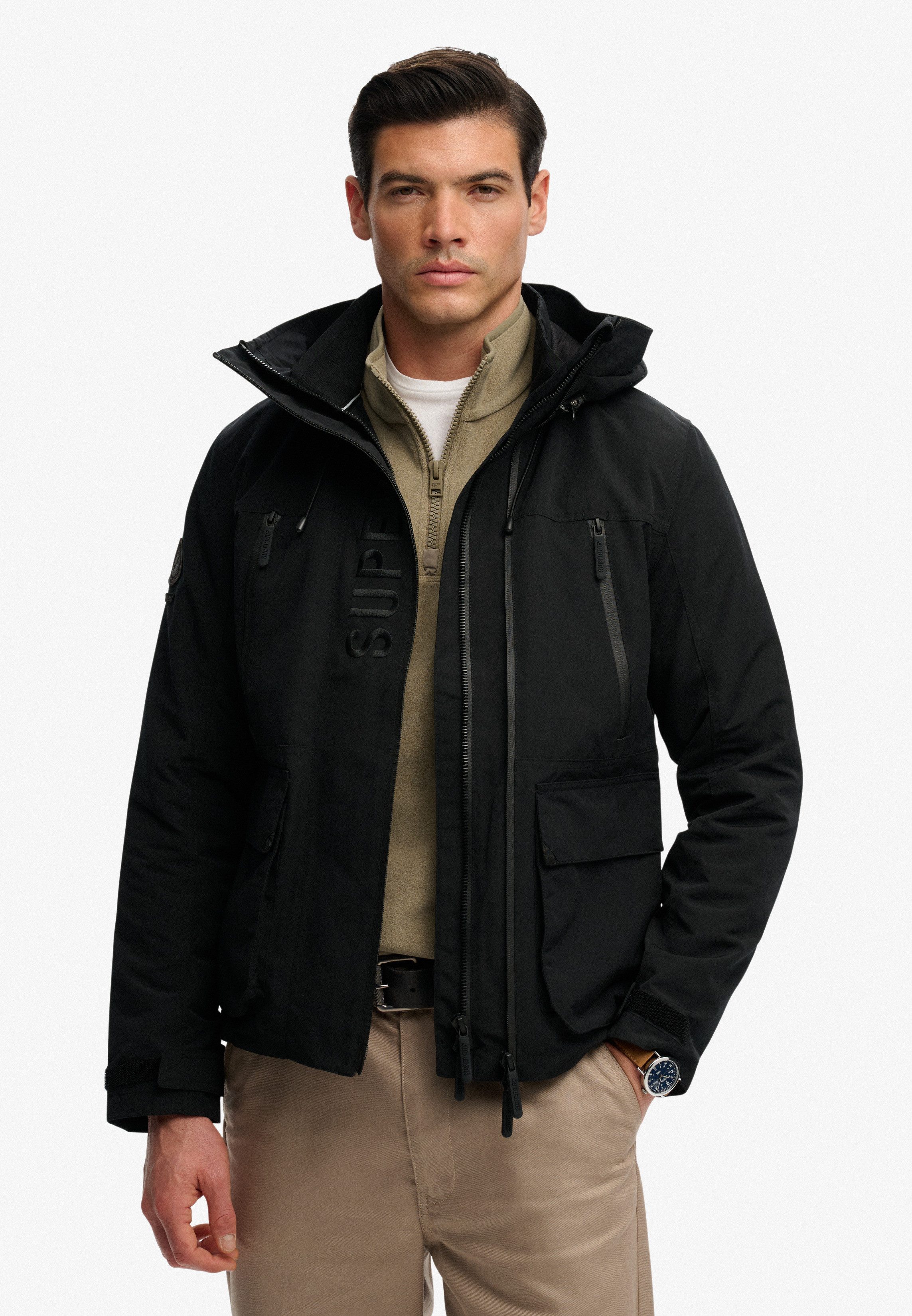 Superdry Outdoorjacke HOOD ULTIMATE EMB WINBREAKER Kunstfaser, regular fit günstig online kaufen
