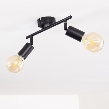 hofstein Deckenleuchte »Agnino« Deckenlampe aus Metall in Schwarz, ohne Leuchtmittel, mit verstellbaren Strahlern, 2xE27, Spot im Retro/Vintage Design