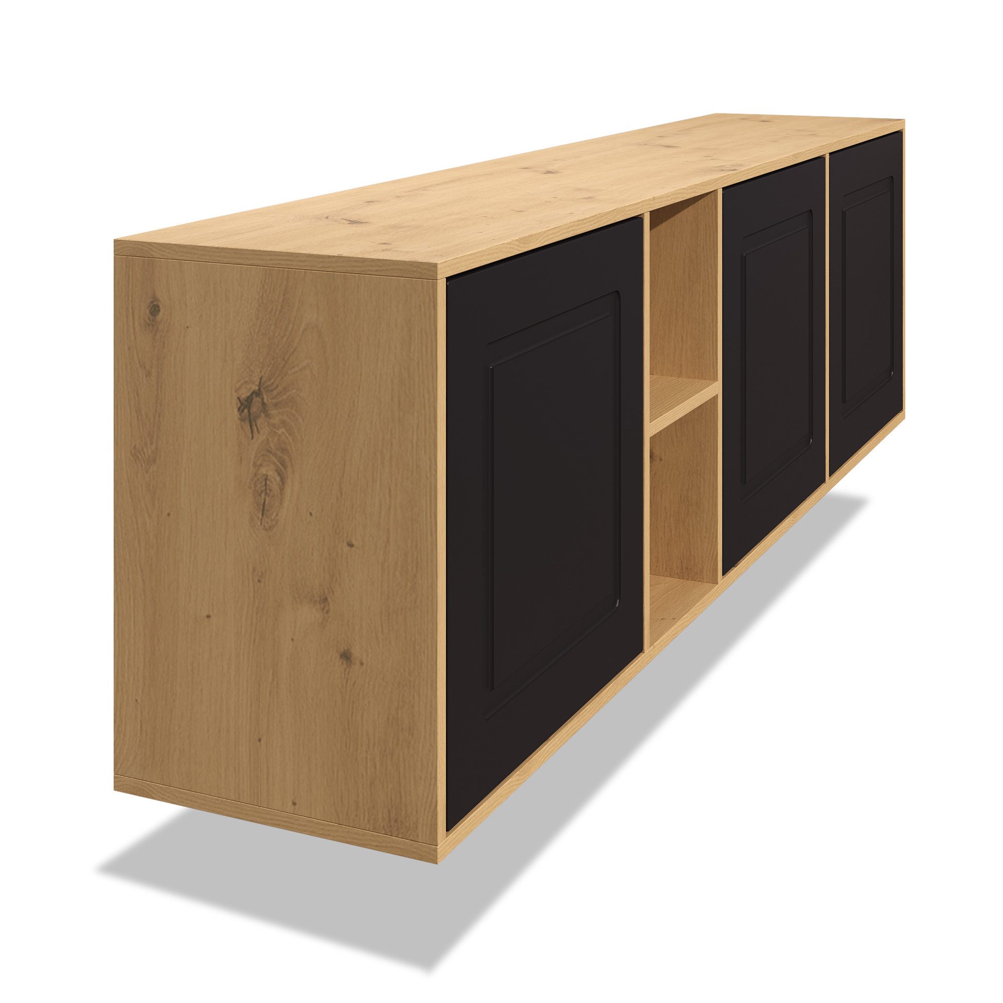 Möbelhandel Klipenstein Sideboard NOAH, TV Board hängend 182 cm, Landhaus, Korpus Eiche Artisan