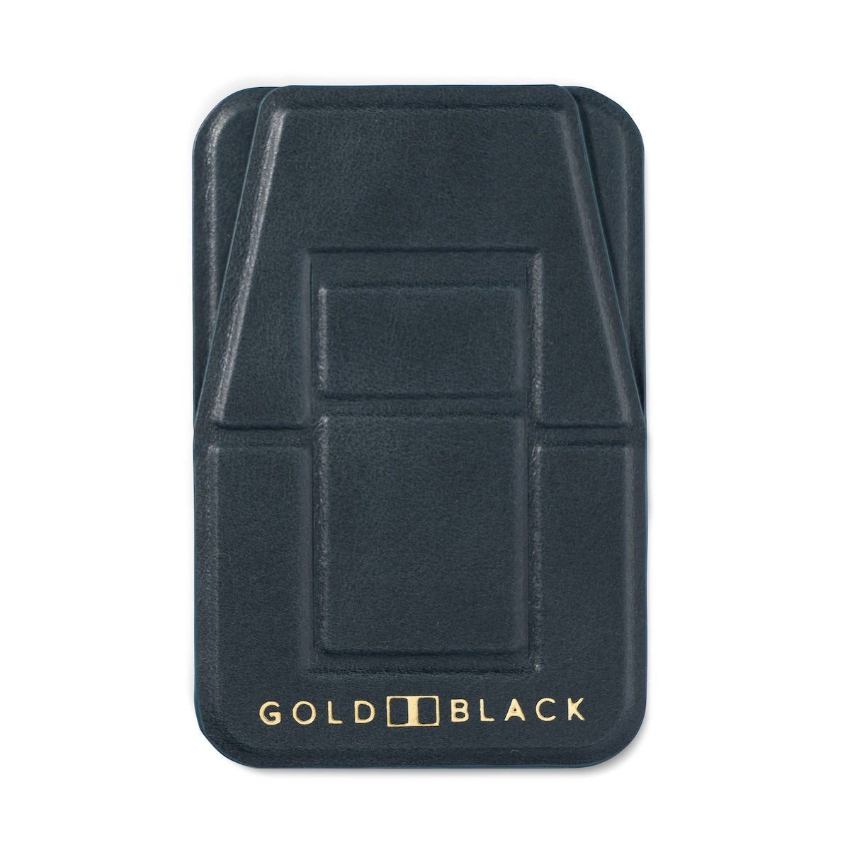 GOLDBLACK Smartphone-Halterung GOLDBLACK MagFlex Leder Handy Ständer Luxe blau mit Fingerhalter