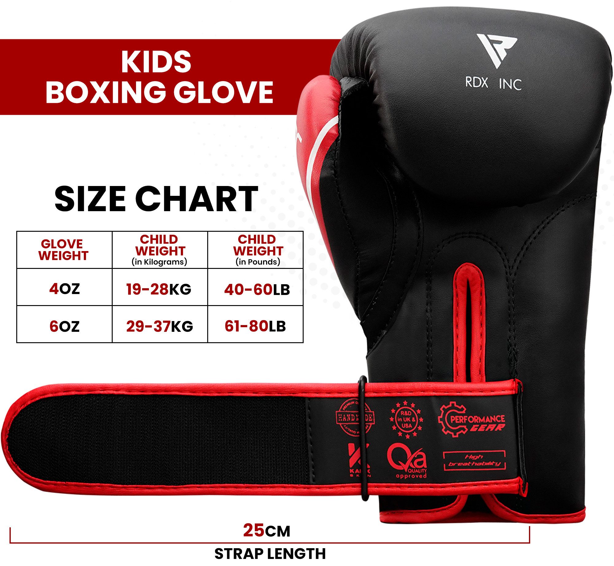 RDX Sports Kinderboxhandschuhe RDX Kinder Boxhandschuhe,Muay Thai Sparring MMA Kickboxen Kampf