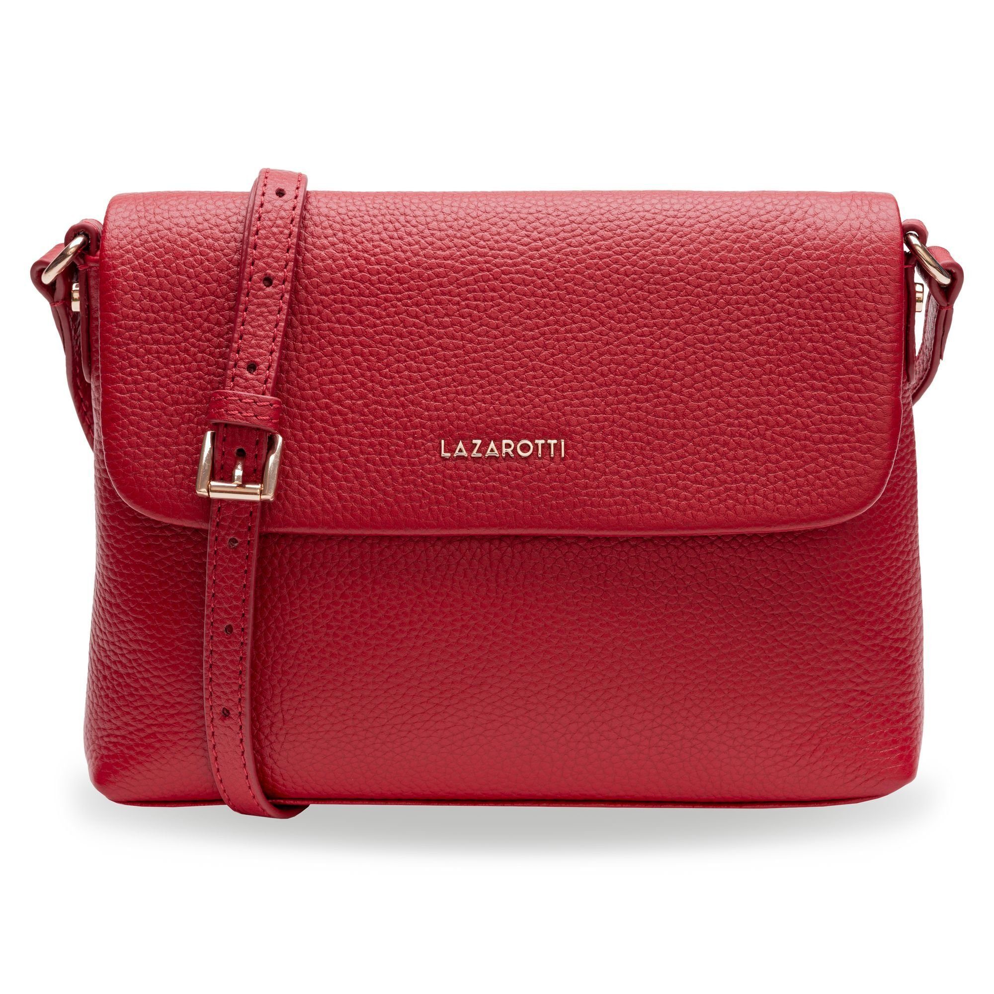 Lazarotti red Umhängetasche Leather, Leder Bologna