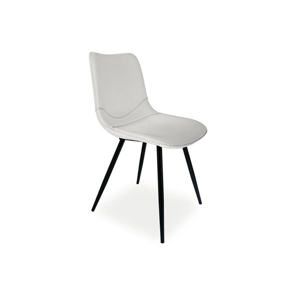 Naber Stuhl Bezug Naber creme Gestell 1K, schwarz, Stuhl Lino