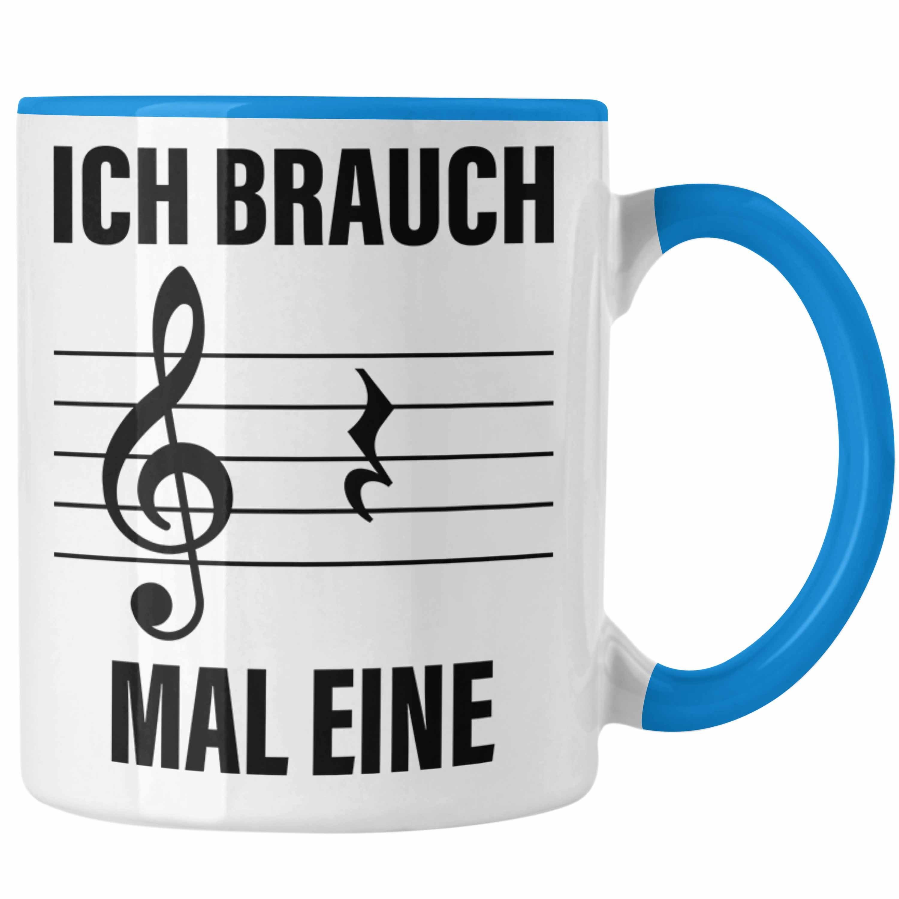 Trendation Tasse Musiker Tasse Geschenk Ich Brauch Mal Eine Pause Lustige Geschenkidee Blau