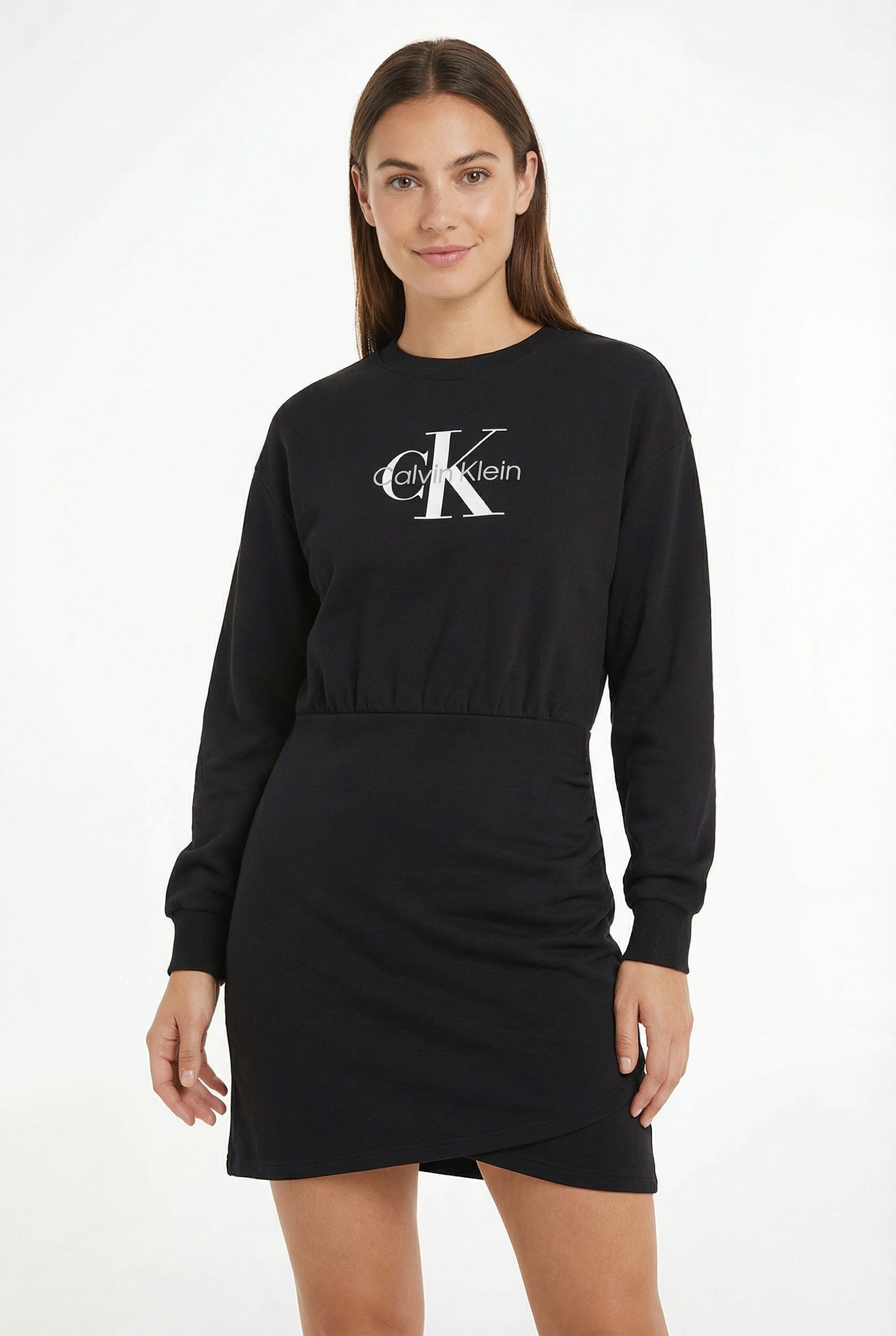 Calvin Klein Jeans Sweatkleid Regular fit mit Rundhalsausschnitt günstig online kaufen