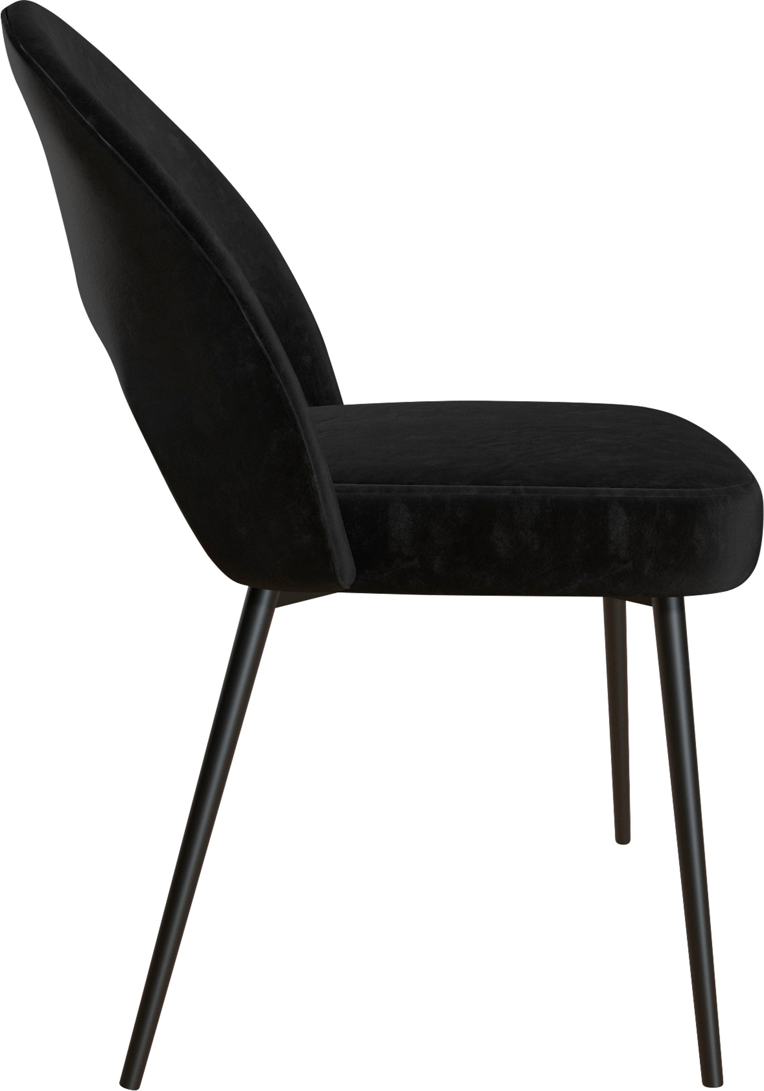 46 cm schwarz verschiedene St), Alexi (1 Cosmopolitan Farbvarianten CosmoLiving by erhältlich, Metallgestell, Esszimmerstuhl Sitzhöhe