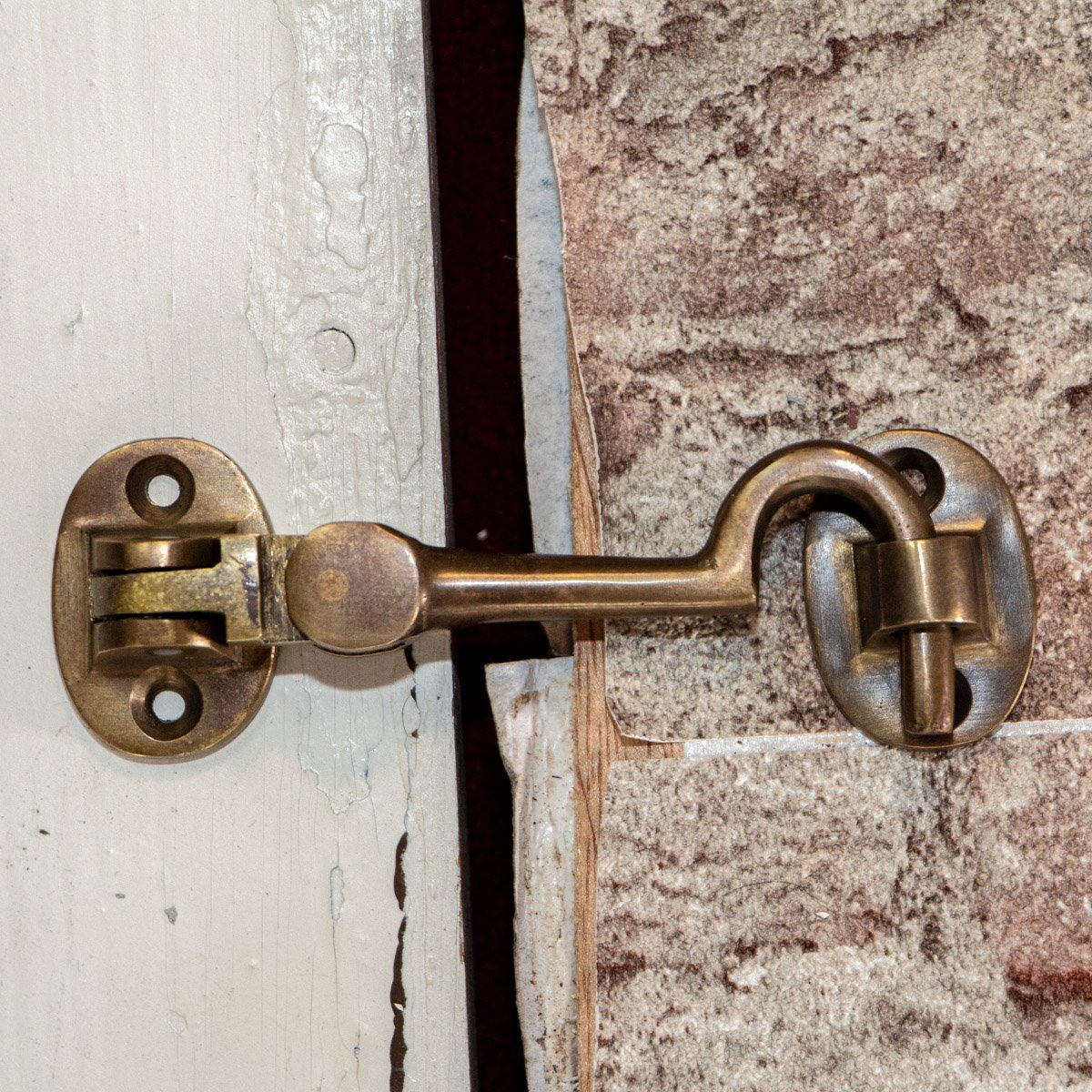 Antikas Türriegel Hochwertiger Kajüthaken - Antik-Messing, Fallhaken Schiff- 10 cm